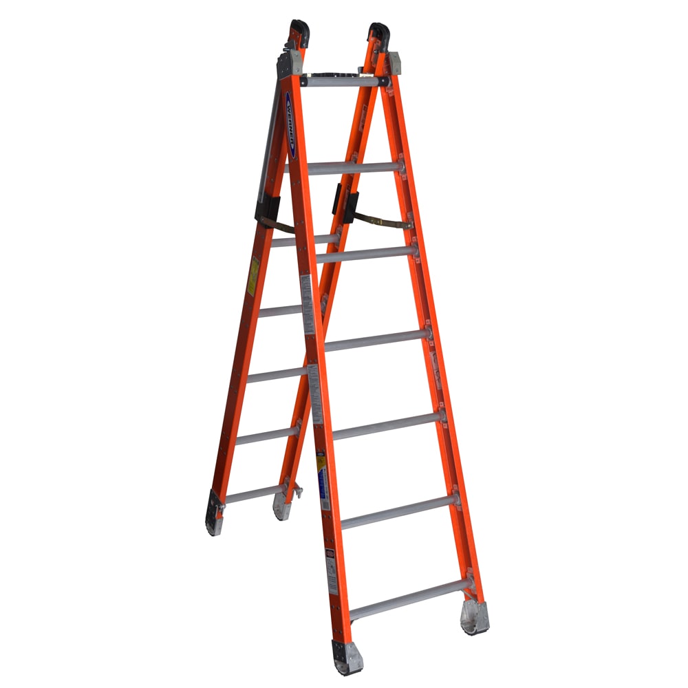 Werner 7800 13-ft Reach Type 1AA-375-lb Load Capacity Multi-Position Ladder 7807
