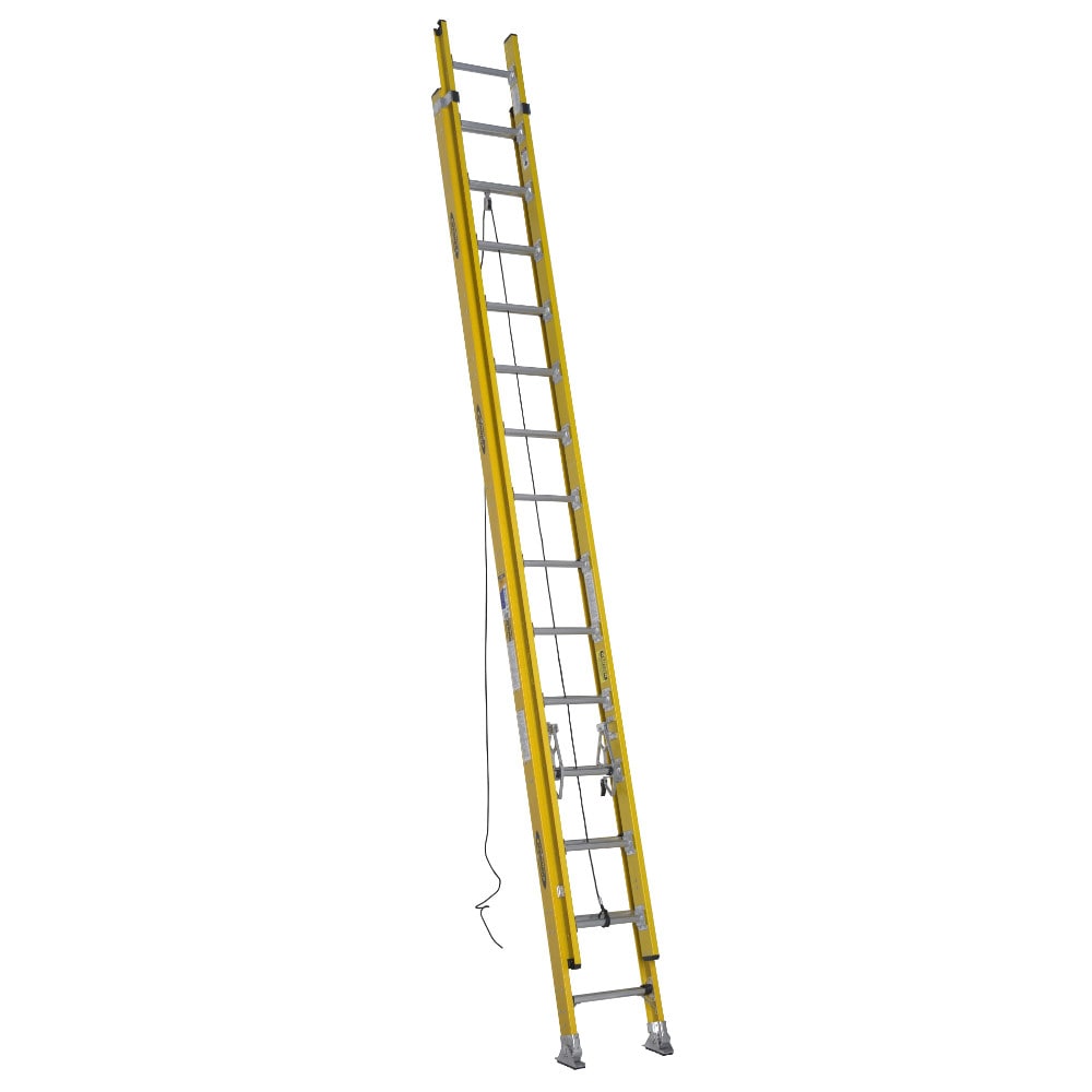 Werner D7100-2 28-ft Fiberglass Type 1aa- 375-lb Load Capacity Extension Ladder D7128-2