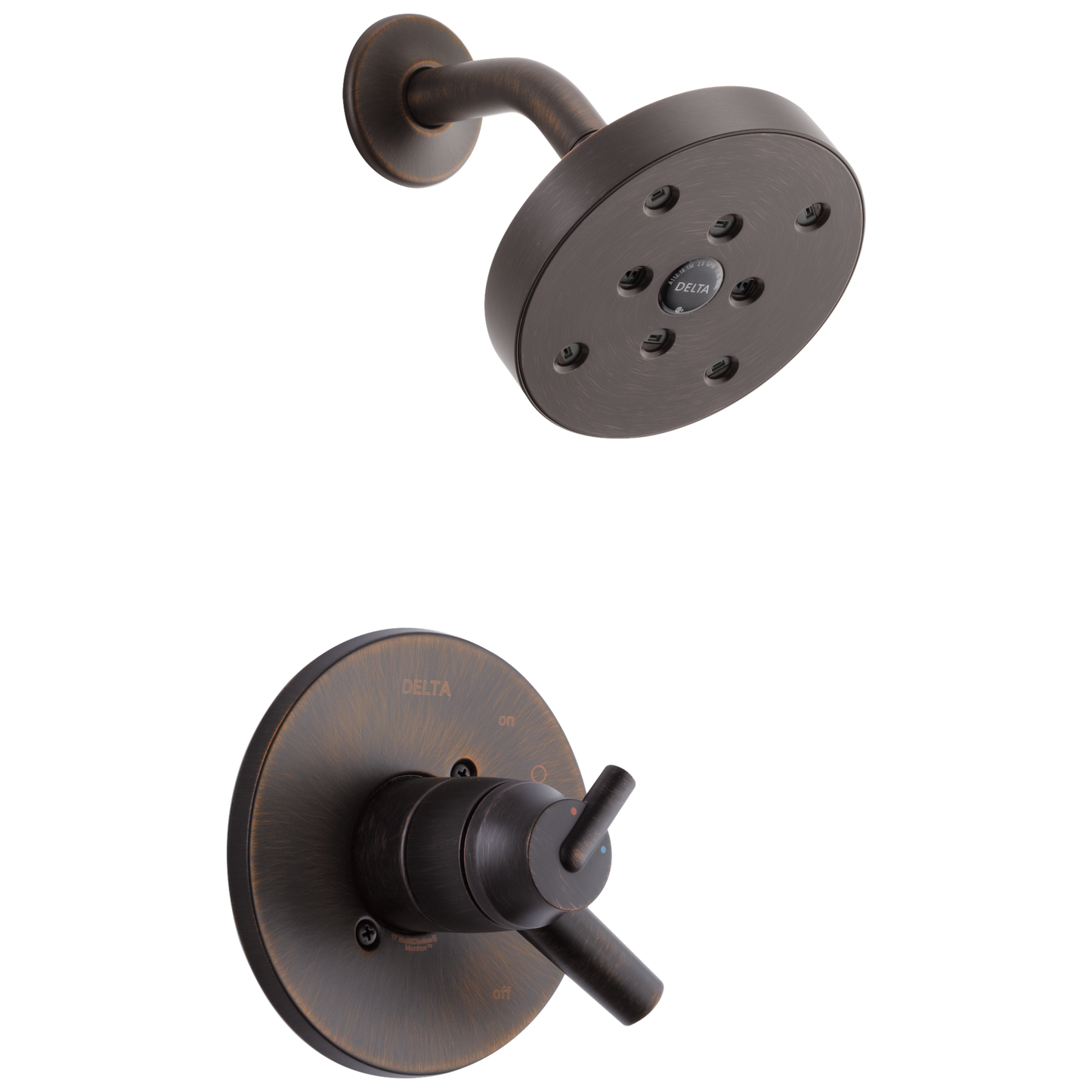Delta Trinsic Venetian Bronze 2-handle Single function 5.4-in Round Shower Faucet