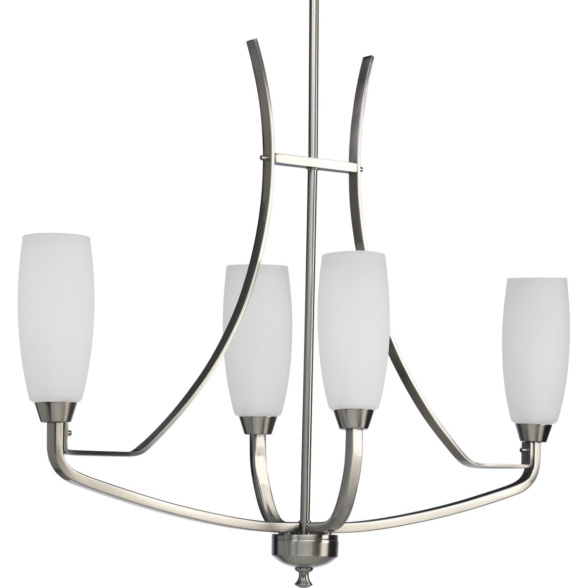 Progress Lighting Wisten 4 -Light Brushed Nickel Transitional For Use in Bedrooms, Dining Rooms, Foyers, Kitchens, Living Rooms Chandelier 558816