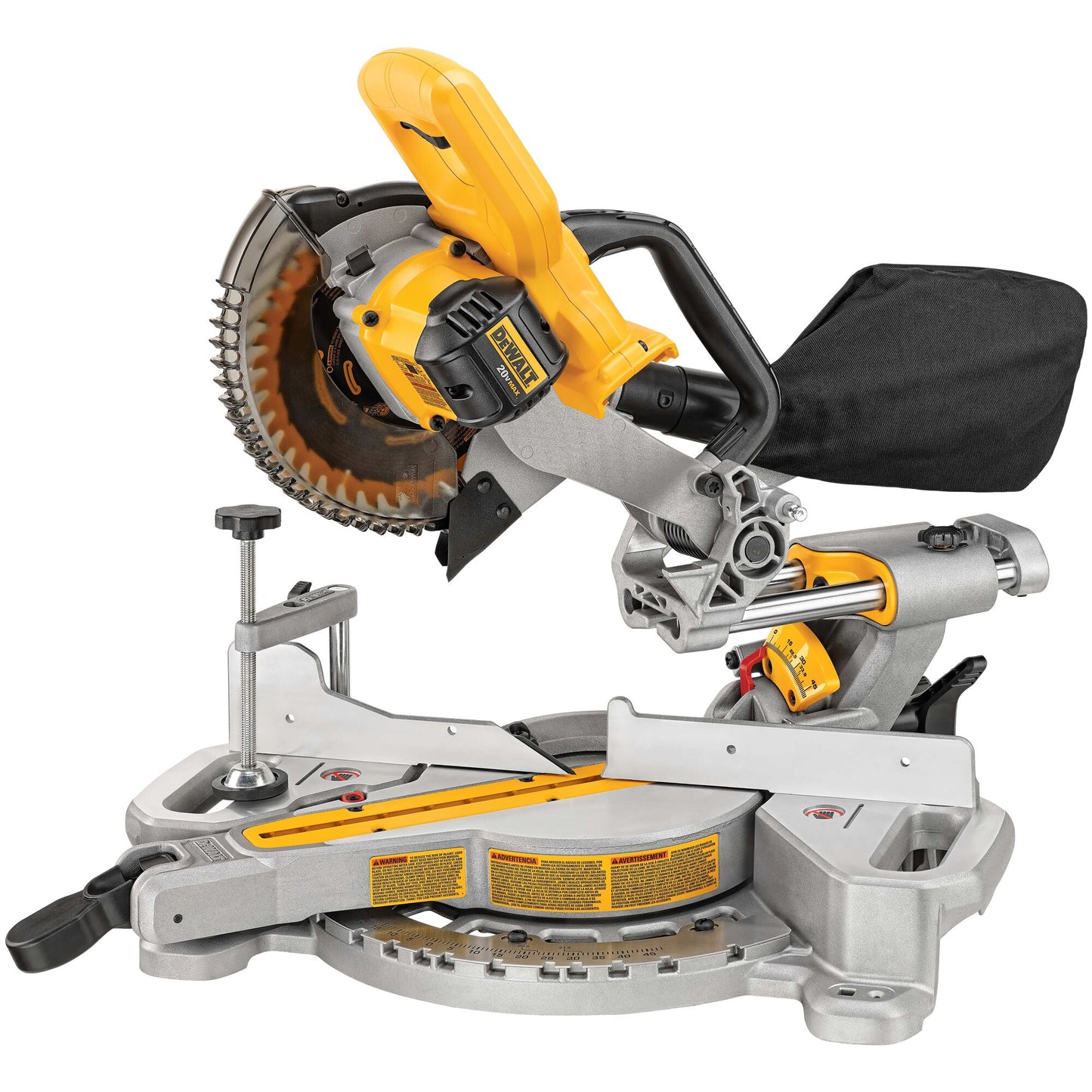 DEWALT 7-1/4-in 20-volt Max Single Bevel Sliding Compound Cordless Miter Saw(Bare Tool) DCS361B