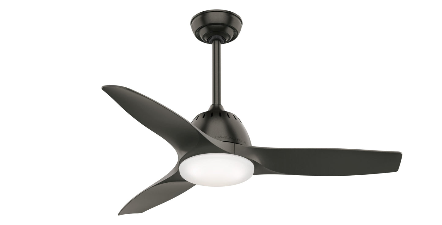 Casablanca Wisp 44-in Integrated LED Noble Bronze with Noble Bronze Blades With Light and Remote ( 3 -Blade ) 877713