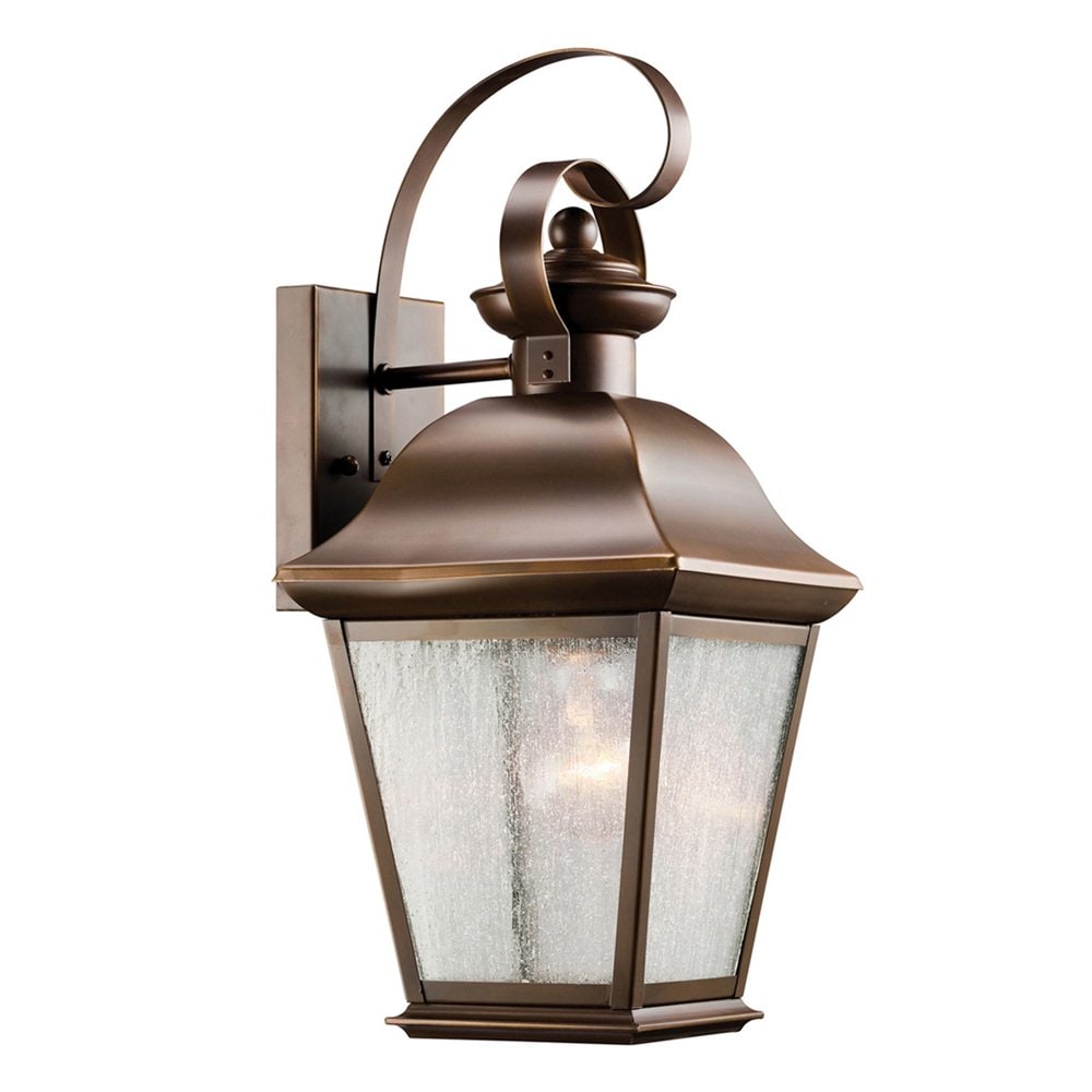 Kichler Mount Vernon 1 -Light 16.75-in H Antique Bronze Hardwired Outdoor Wall Light 1253821