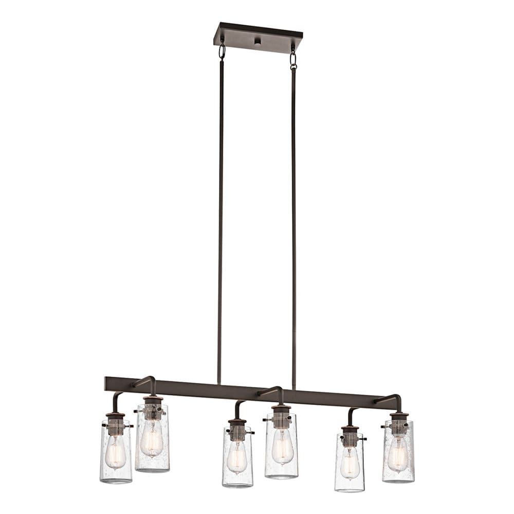Kichler Braelyn 6 -Light Bronze Industrial For Use in Bedrooms, Dining Rooms, Foyers, Kitchens, Living Rooms Chandelier 1252671