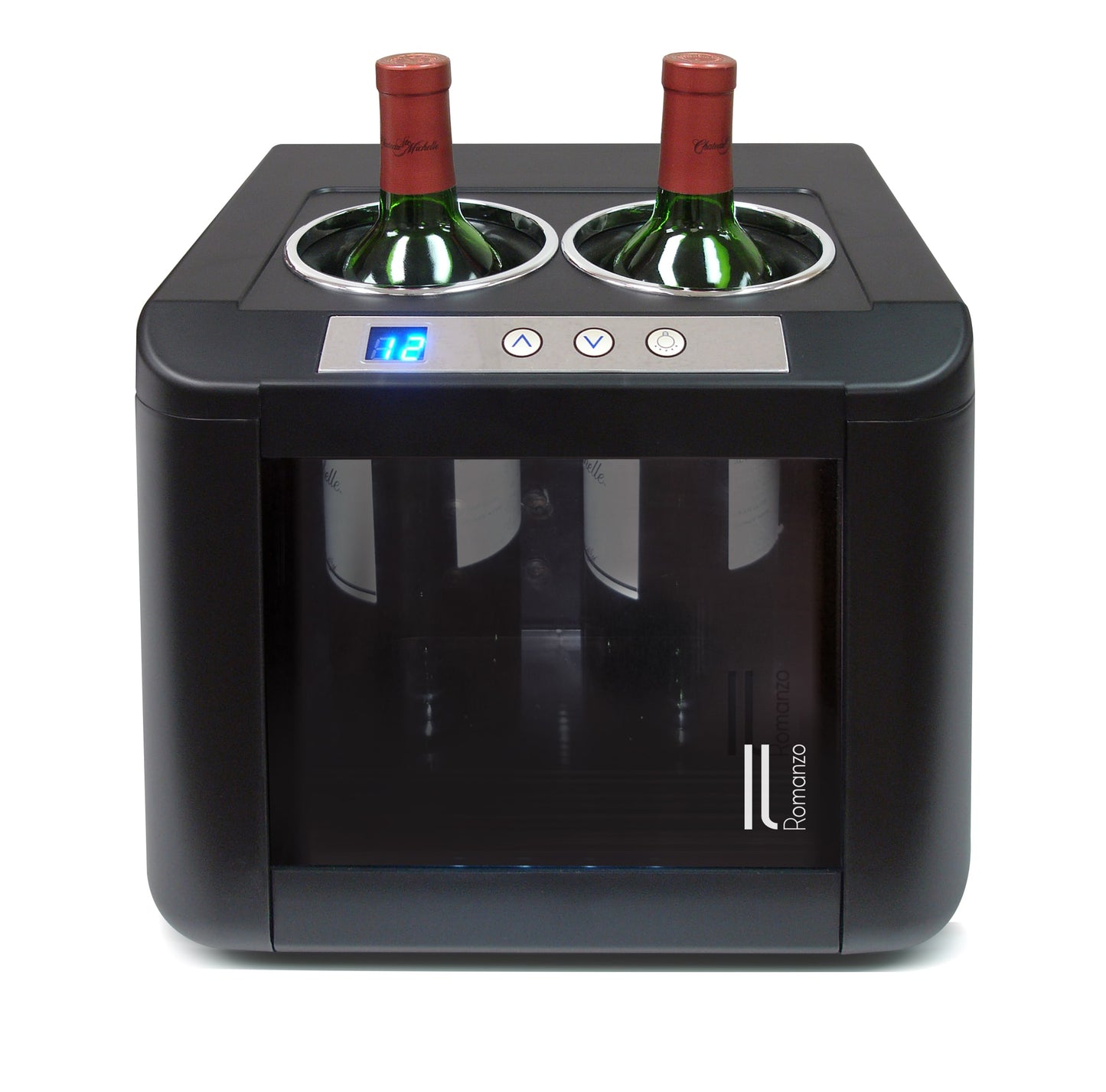 Vinotemp 11.4-in W 2 -Bottles Black Freestanding Indoor Wine Cooler