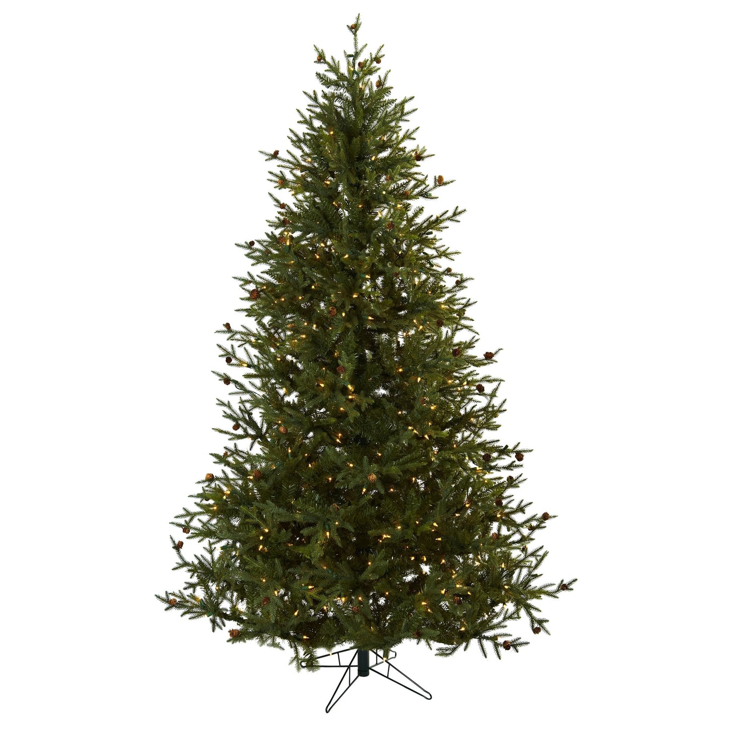 Nearly Natural 7.5000-ft Pine Pre-lit Artificial Christmas Tree with White Incandescent Lights