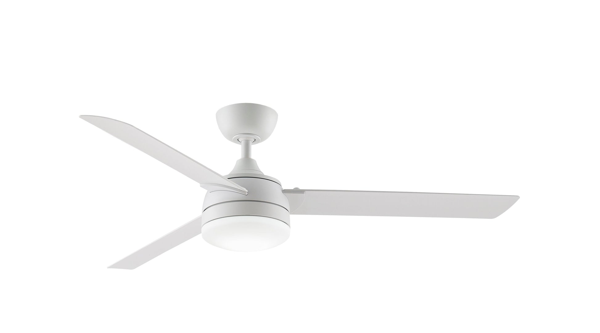 Fanimation Xeno Wet 56-in Integrated LED Outdoor Matte White with Matte White Blades Propeller Ceiling Fan With Light - Remote Included ( 3 -Blade ) 1391726