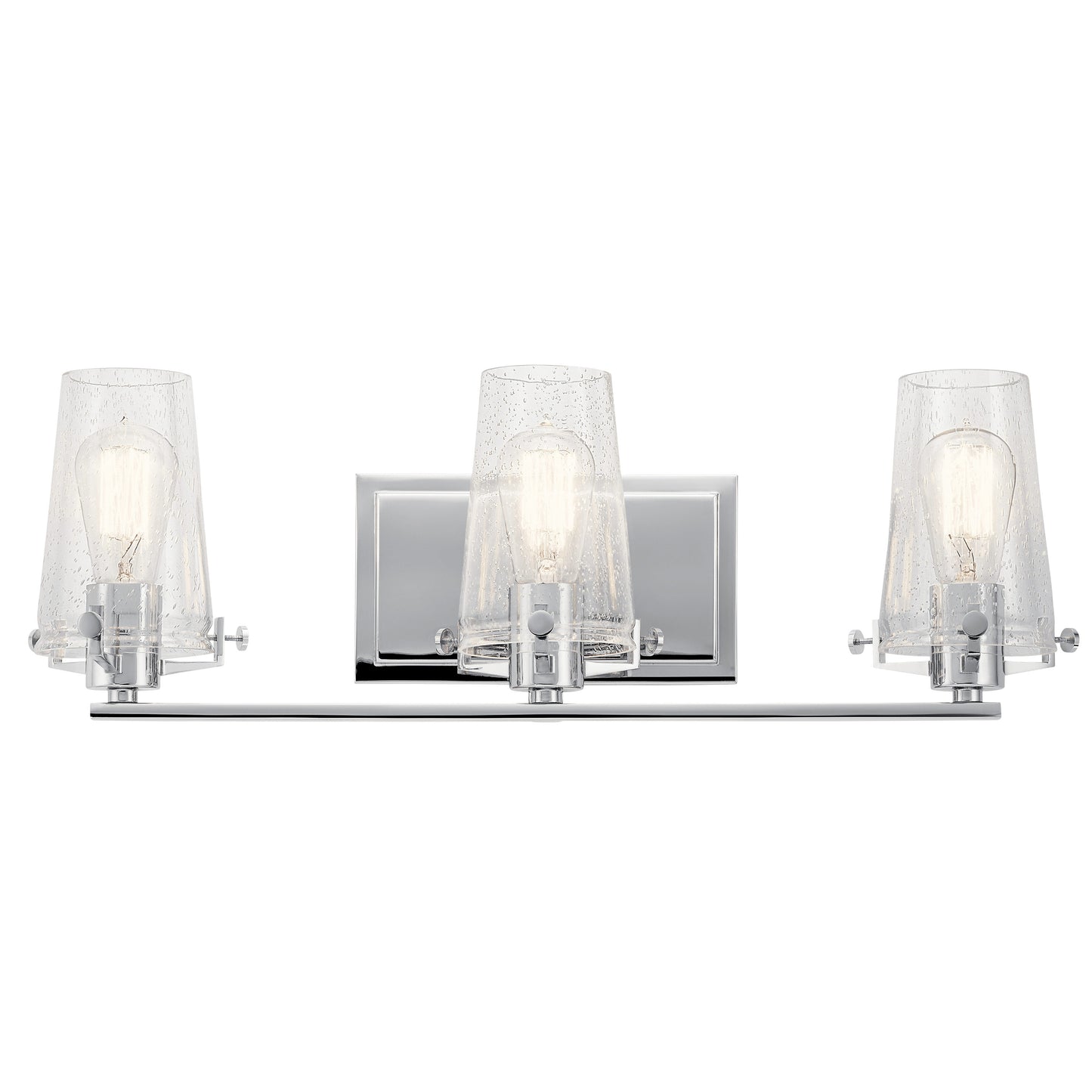 Kichler Alton 24-in 3 -Light Chrome Industrial Vanity light 1331751