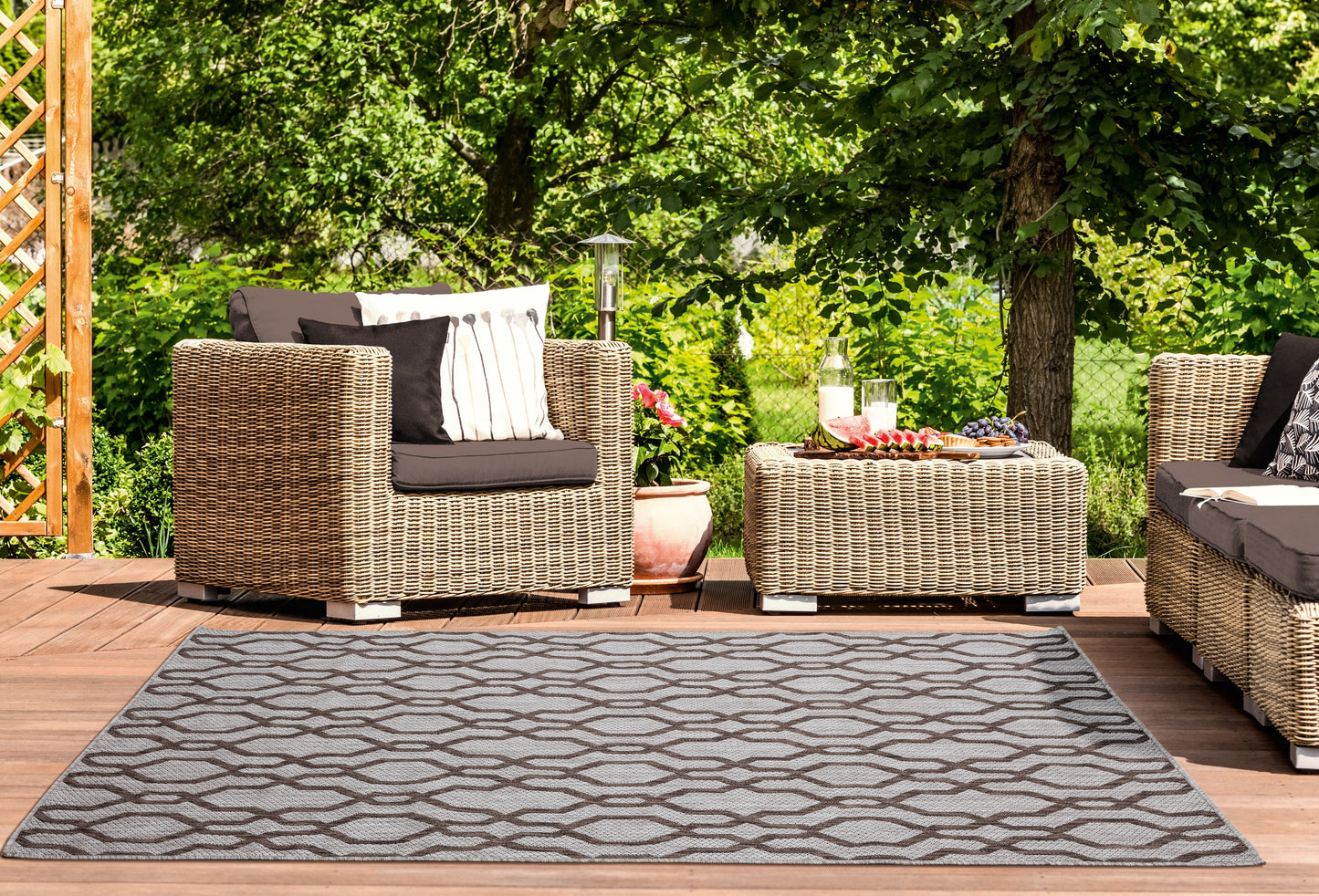 United Weavers Of America Augusta 8 x 11 (ft) Brown Rectangular Indoor Geometric Area rug