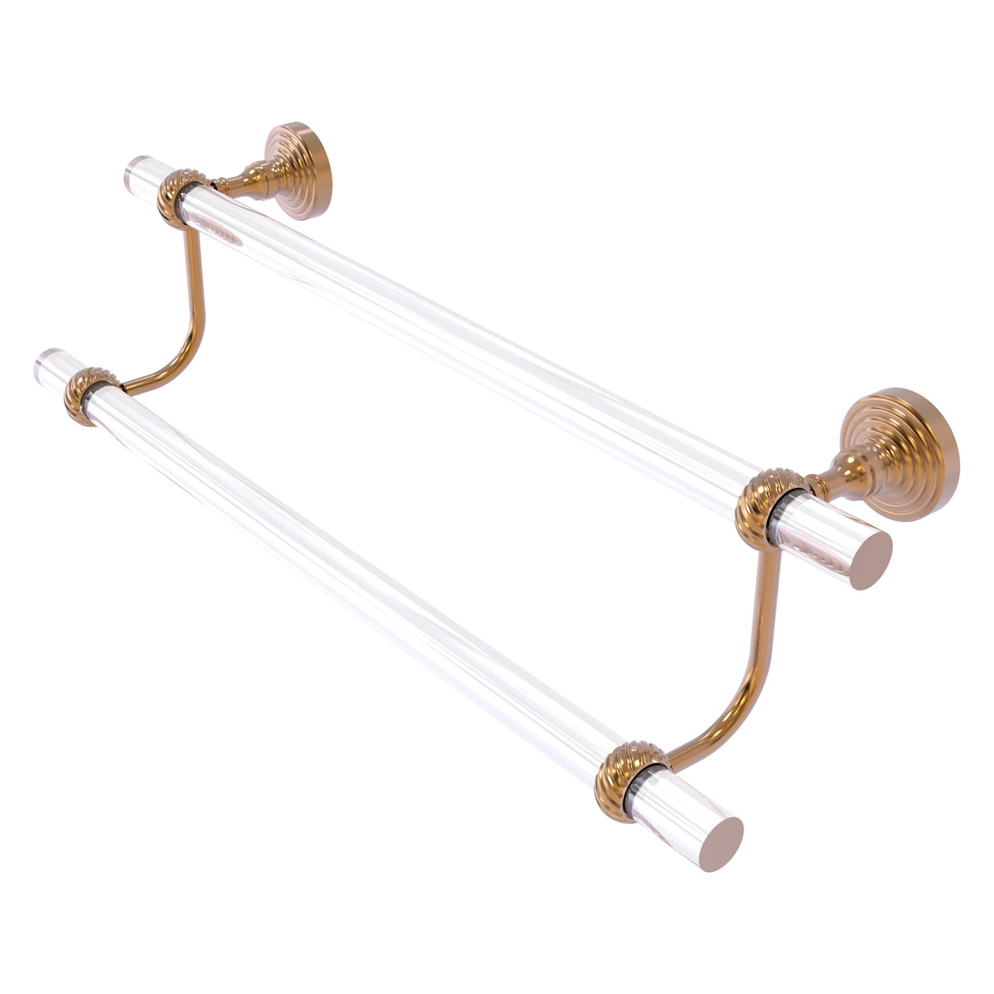 Allied Brass Pacific Grove 30-in double Brushed Bronze Wall mount Double Towel Bar