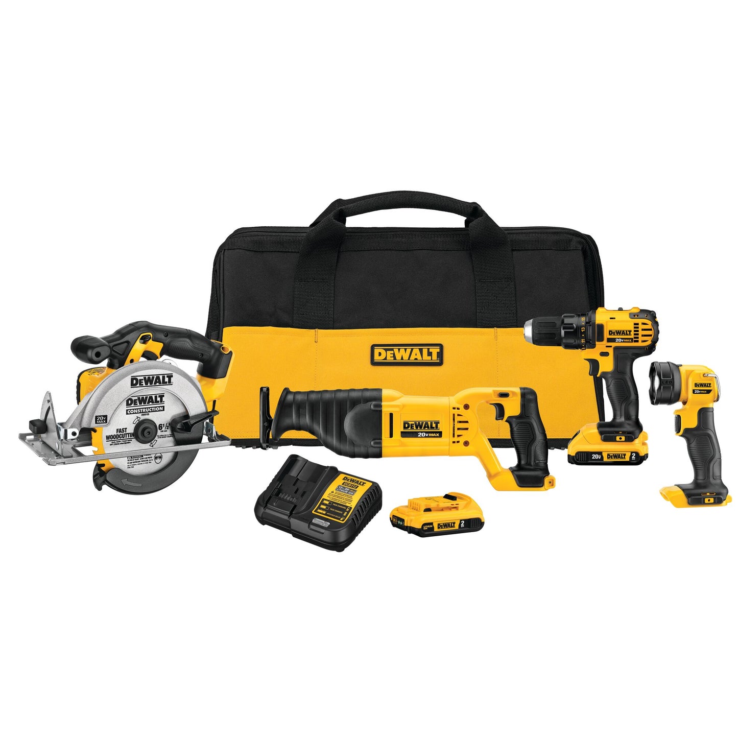 DEWALT 4-Tool 20-Volt Max Power Tool Combo Kit with Soft Case (2-Batteries and charger Included) DCK423D2