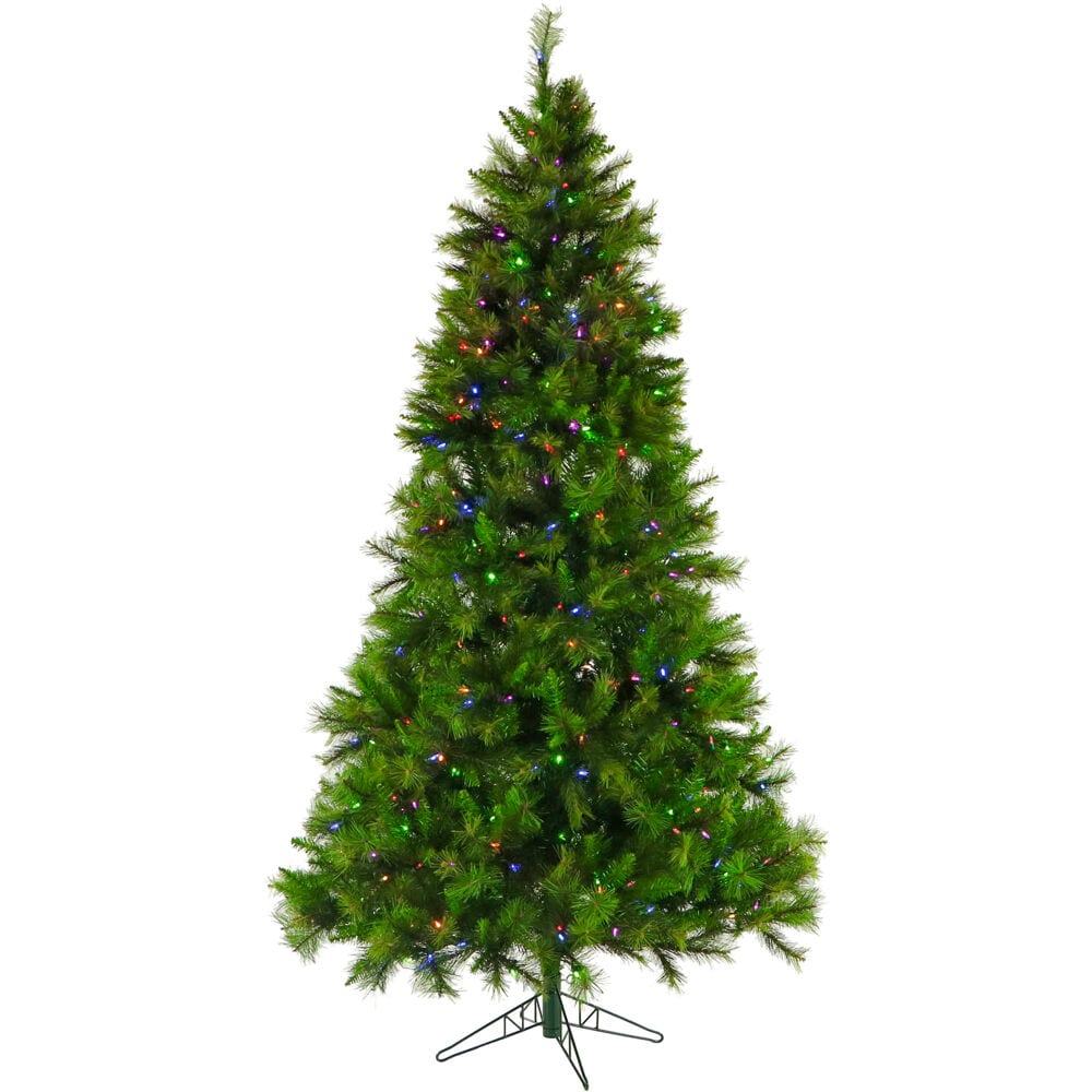 Fraser Hill Farm 7.5-ft Canyon pine Pre-lit Artificial Christmas Tree LED Lights