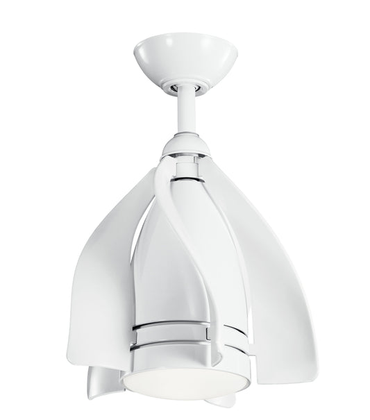 Kichler Terna 15-in Integrated LED White with White Blades Ceiling Fan With Light - Remote Included ( 5 -Blade ) 1694921