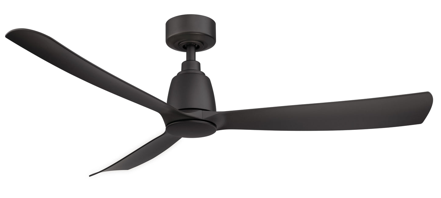 Fanimation Kute 52-in Black Indoor/Outdoor Smart Propeller Ceiling Fan Light Kit Compatible and Remote (3-Blade) FPD8534BL