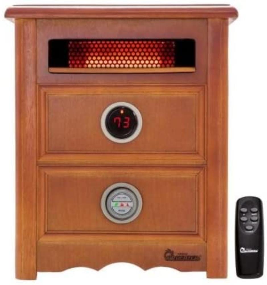 Dr. Infrared Heater Up to 1500-Watt Infrared Quartz Cabinet Indoor Electric Space Heater with Thermostat and Remote Included DR-999