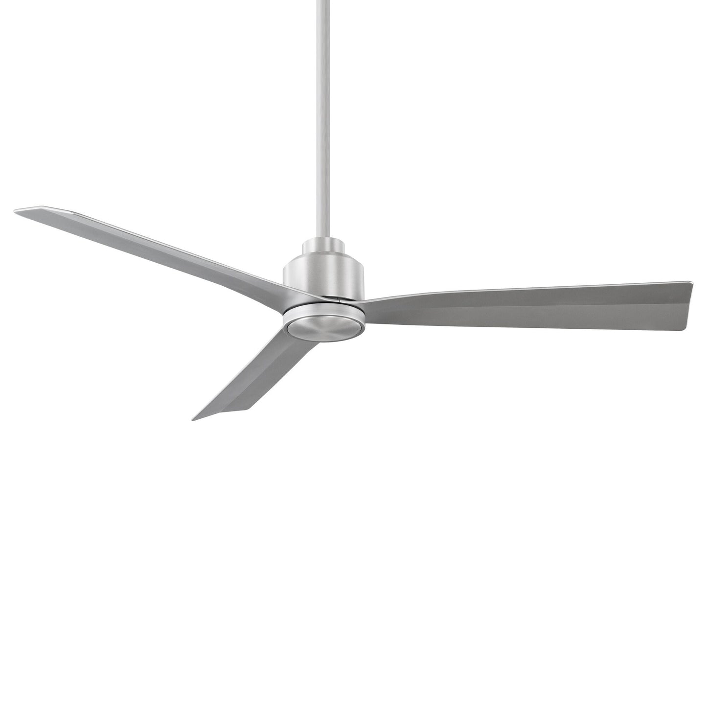 WAC Lighting Clean 52-in Brushed Aluminum Indoor/Outdoor Smart Ceiling Fan and Remote (3-Blade) F-003-BA