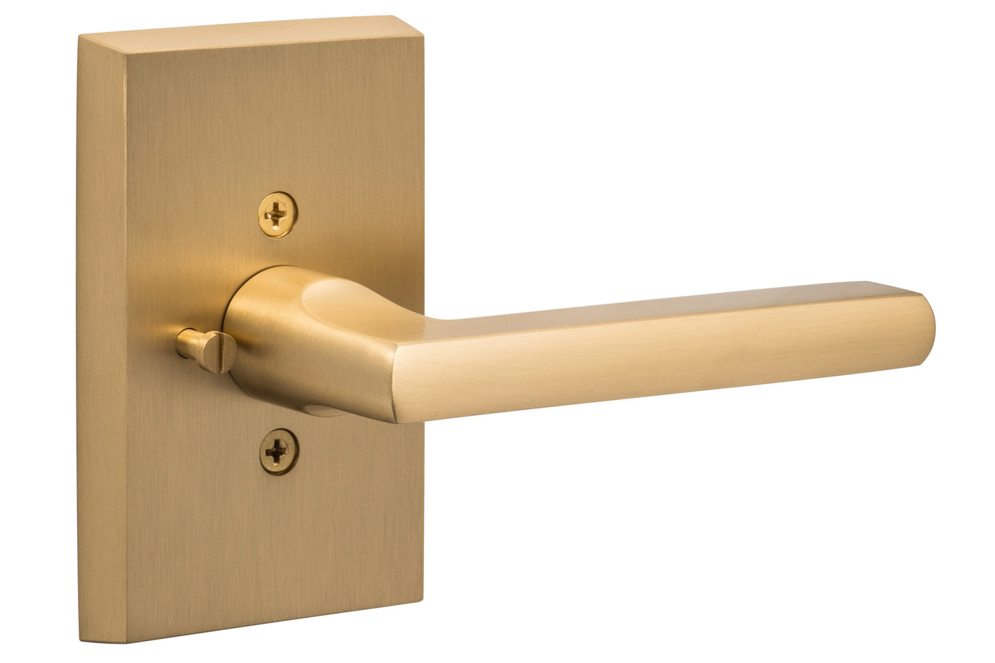 Sure-Loc Hardware Ridgecrest Mountain Logan Satin Brass Interior Bed/Bath Privacy Door Handle LN102 SB