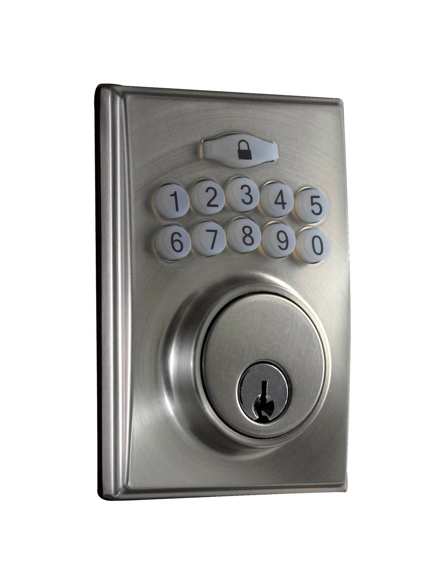Sure-Loc Hardware Electronic Deadbolts Satin Nickel Electronic Deadbolt with Keypad DK201-MD 15
