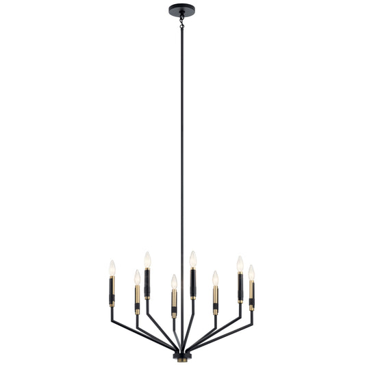 Kichler Armand 8 -Light Black Modern/contemporary For Use in Bedrooms, Dining Rooms, Foyers, Kitchens, Living Rooms Chandelier 2854249