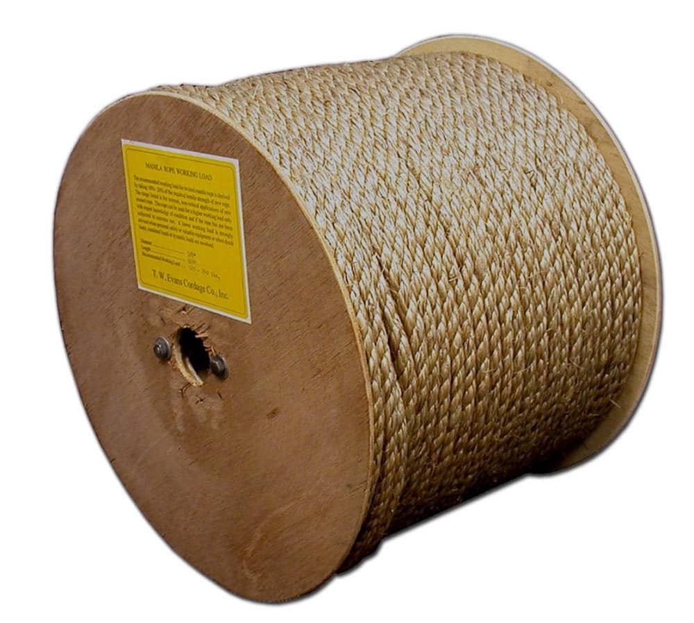 T.W. Evans Cordage 0.75-in x 300-ft Twisted Manila Rope (By-the-Roll) 25-066