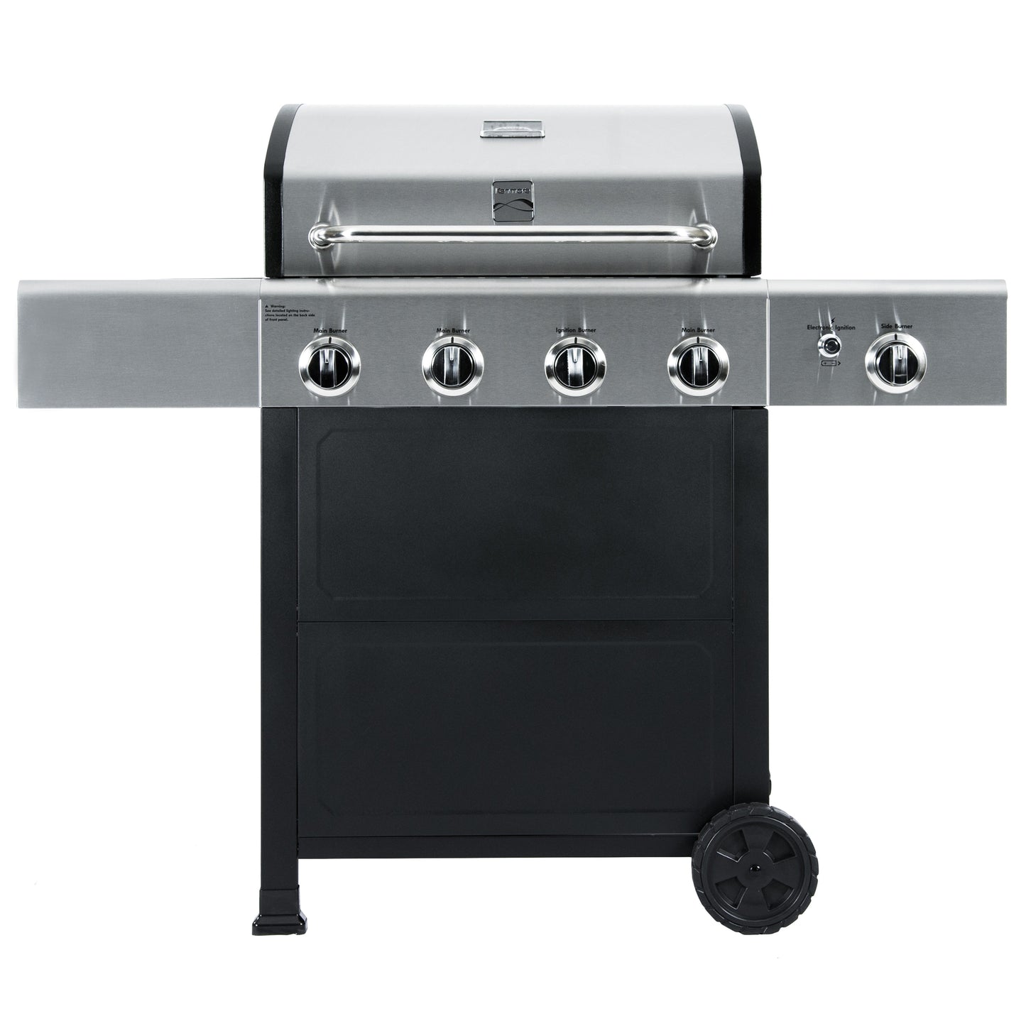 Kenmore Black and Stainless Steel 4-Burner Liquid Propane Gas Grill with 1 Side Burner PG-40406S0L