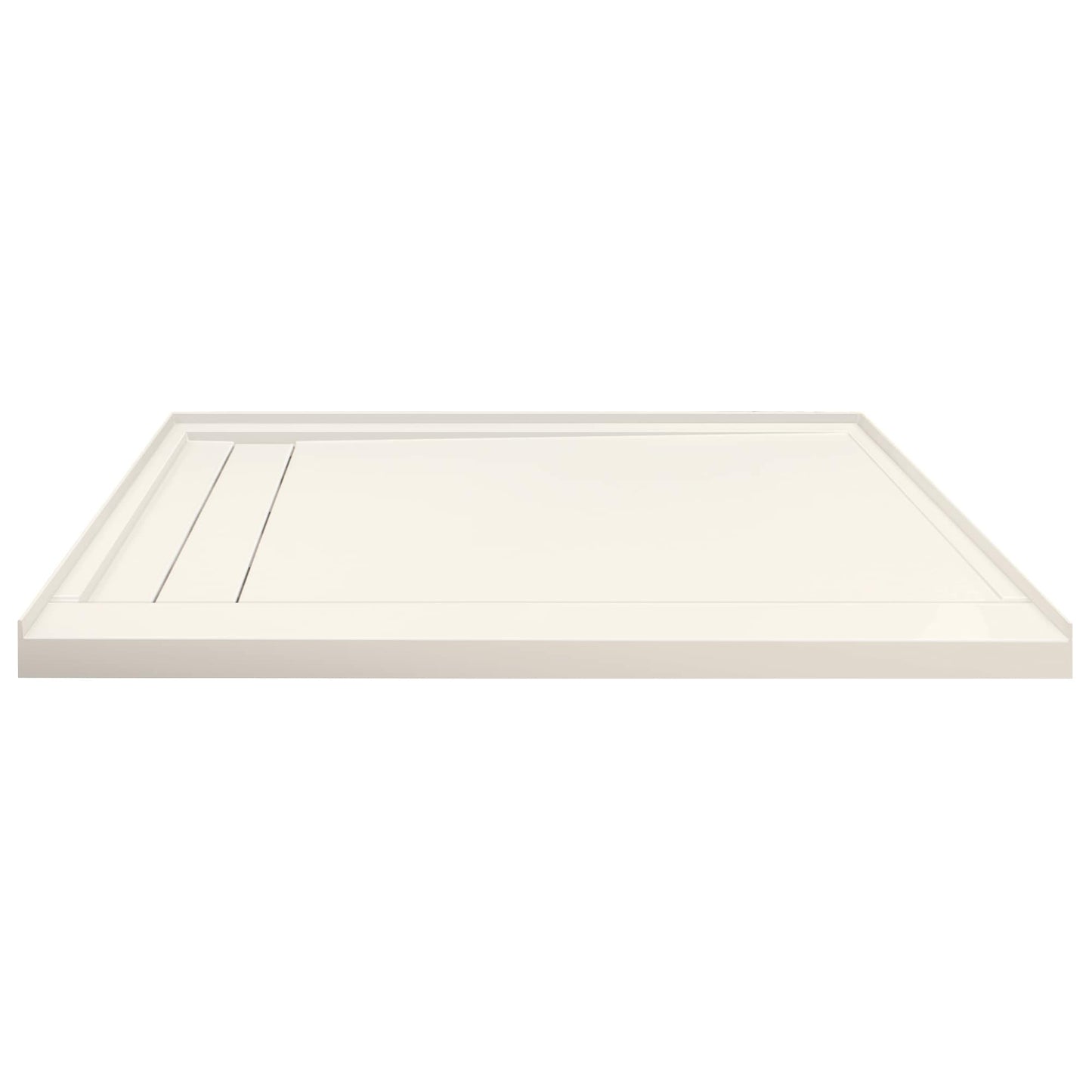 Transolid Linear 32-in W x 60-in L Left Cameo Single Threshold Rectangle Shower Pan Base with 2.6-in H Threshold