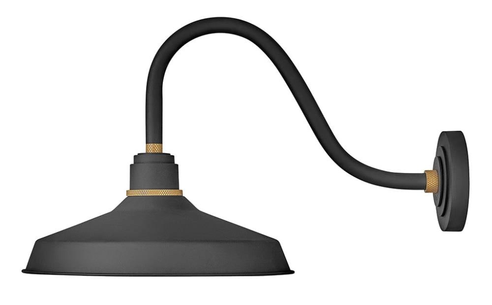 Hinkley Foundry Classic 1 -Light 15.25-in H Black Hardwired Dark Sky Outdoor Wall Light 3661325