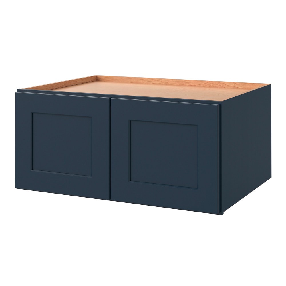 allen + roth Port 33-in W x 15-in H x 24-in D Navy Wall Fully assembled Cabinet Flat Panel