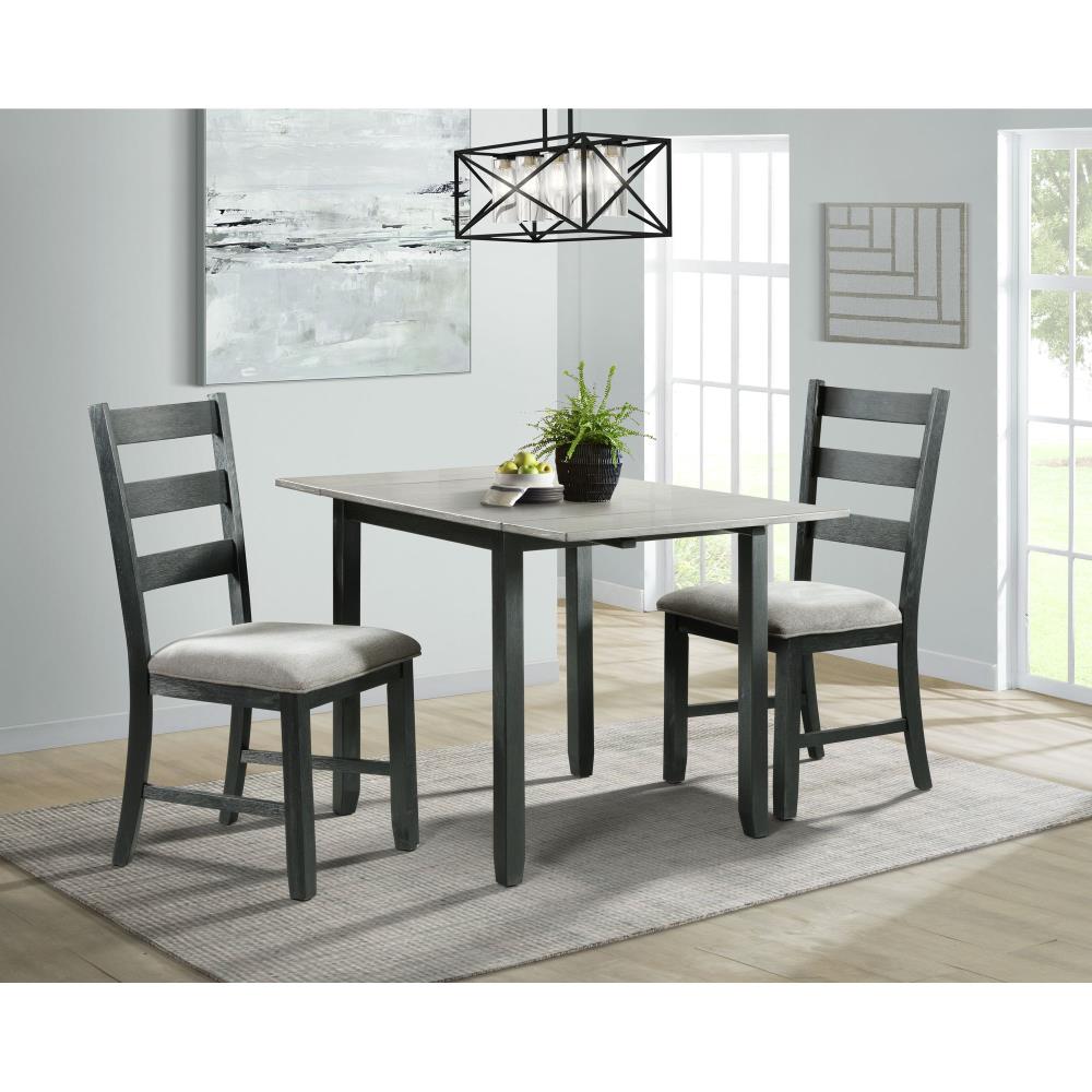 Picket House Furnishings Tuttle Grey/Black Transitional Dining Room Set with Rectangular Table ( Seats 2 )
