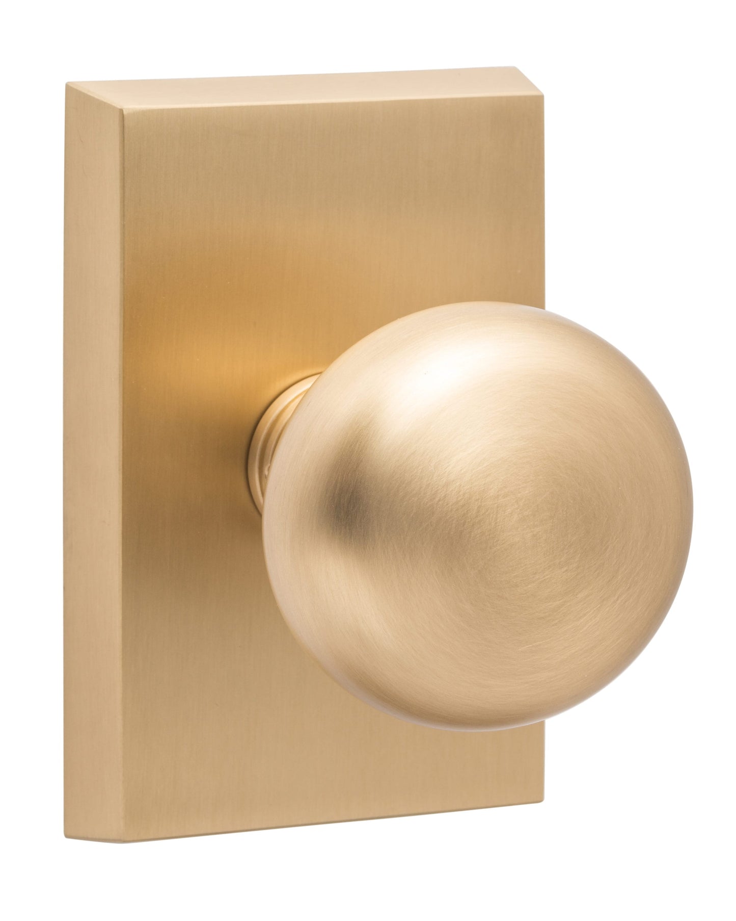 Sure-Loc Hardware Ridgecrest Mountain Oakley Satin Brass Interior Bed/Bath Hall/Closet No Deadbolt Passage Door Knob OK101 SB