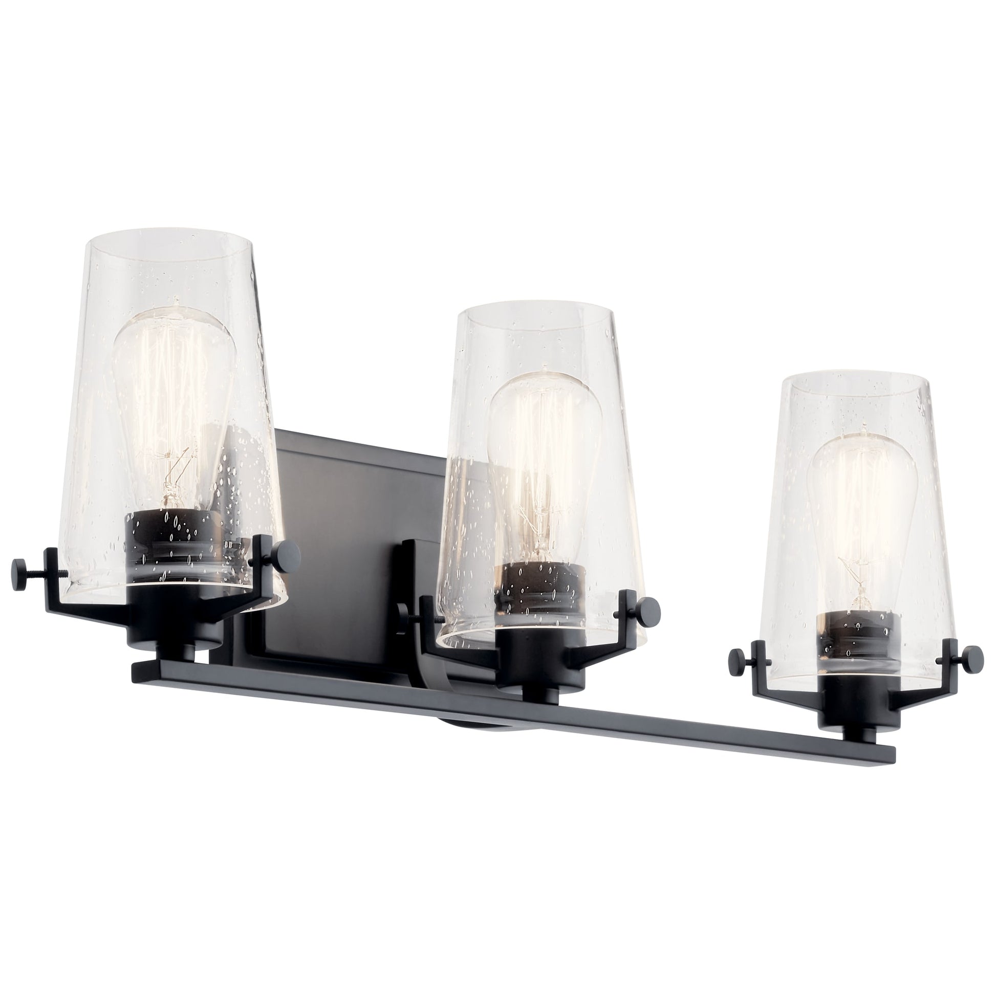 Kichler Alton 24-in 3 -Light Black Industrial Vanity light 5069787
