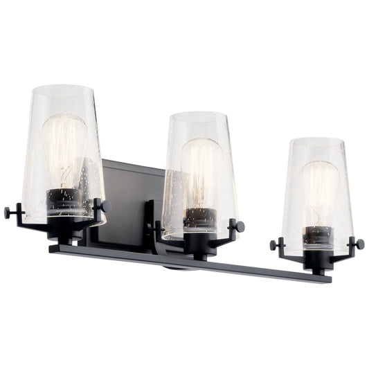 Kichler Alton 24-in 3 -Light Black Industrial Vanity light 5069787
