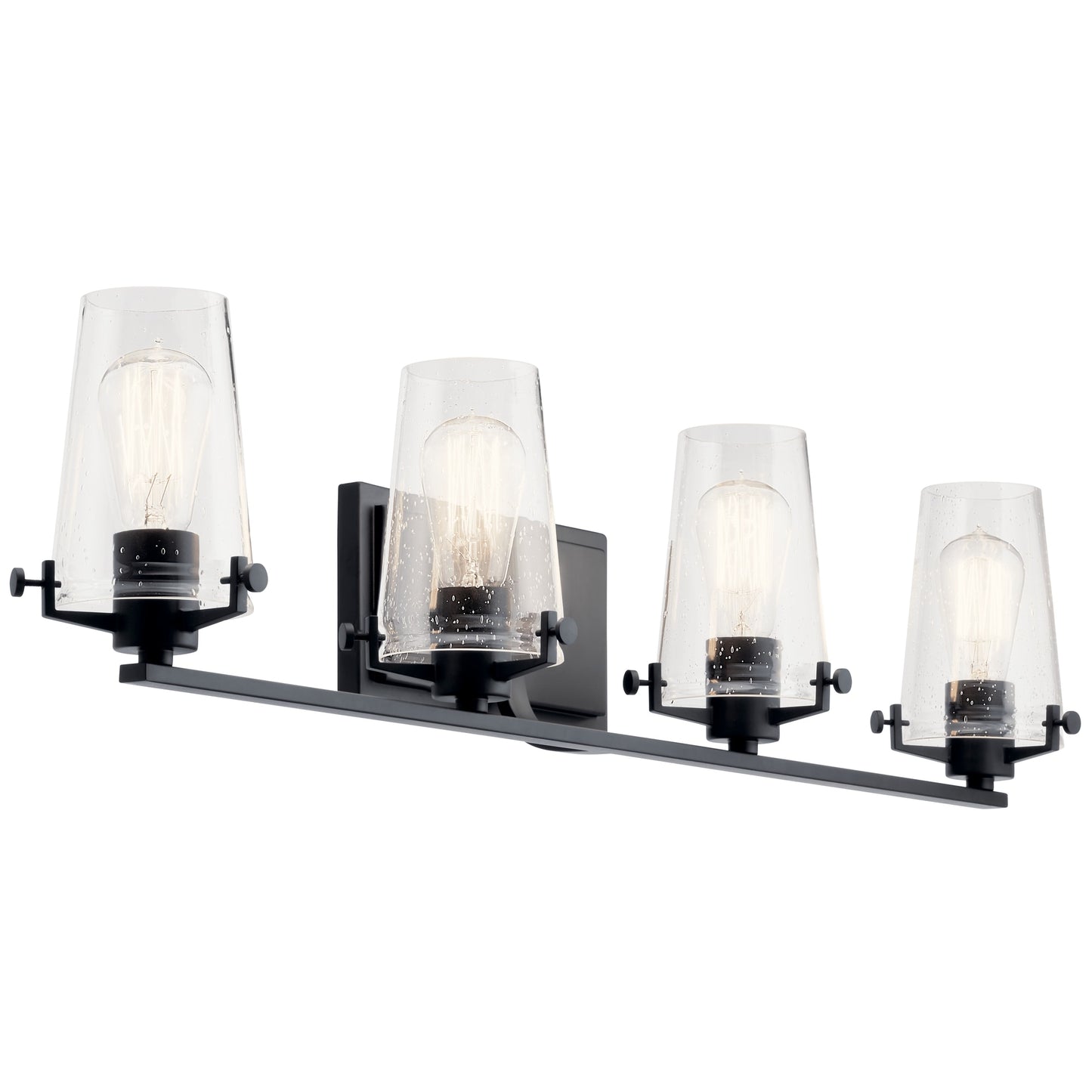 Kichler Alton 33.75-in 4 -Light Black Industrial Vanity light 5069788