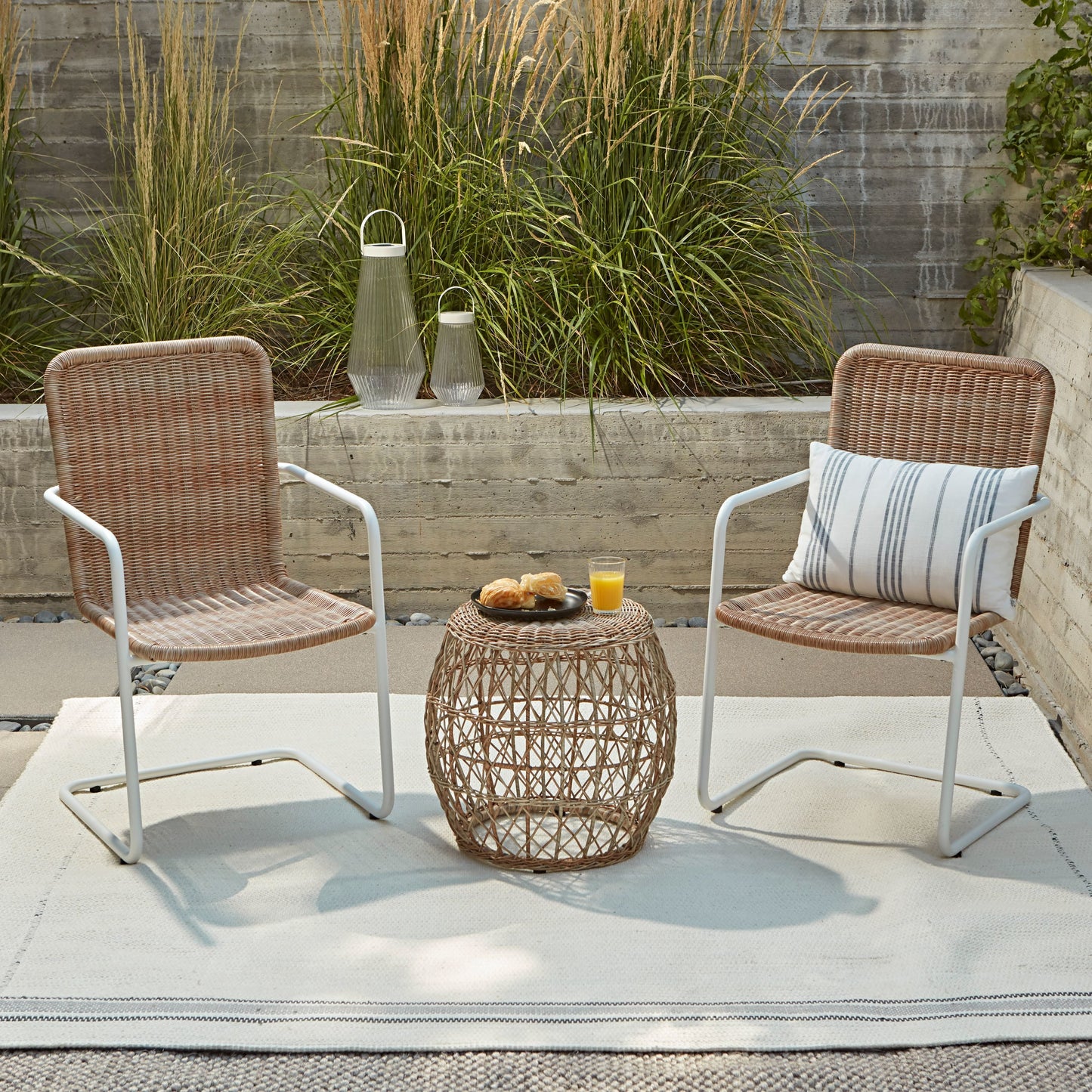 Haven Way Bar Harbor 3 -Piece Wicker Patio Conversation Set