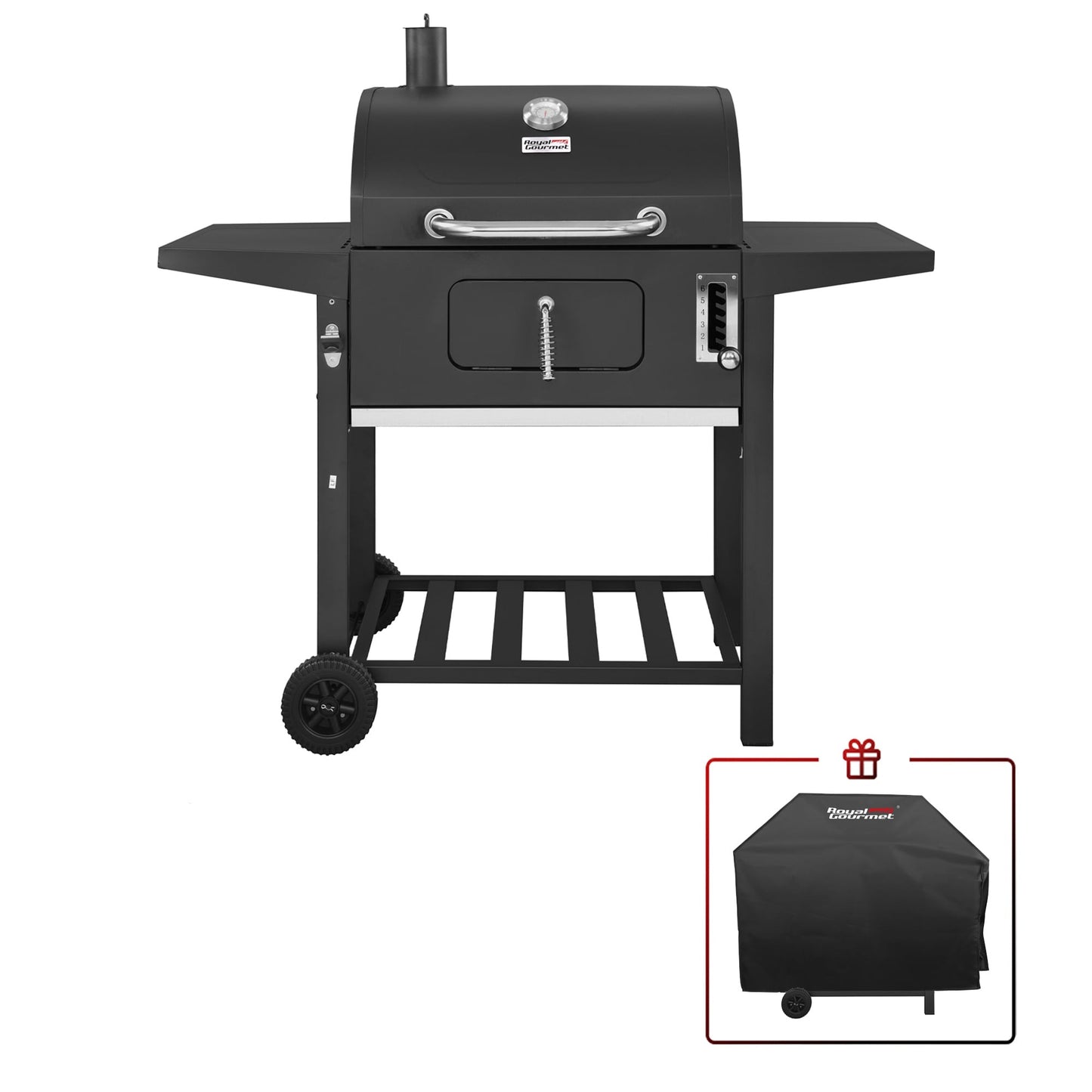Royal Gourmet 23.6-in W Black Charcoal Grill CD1824AC