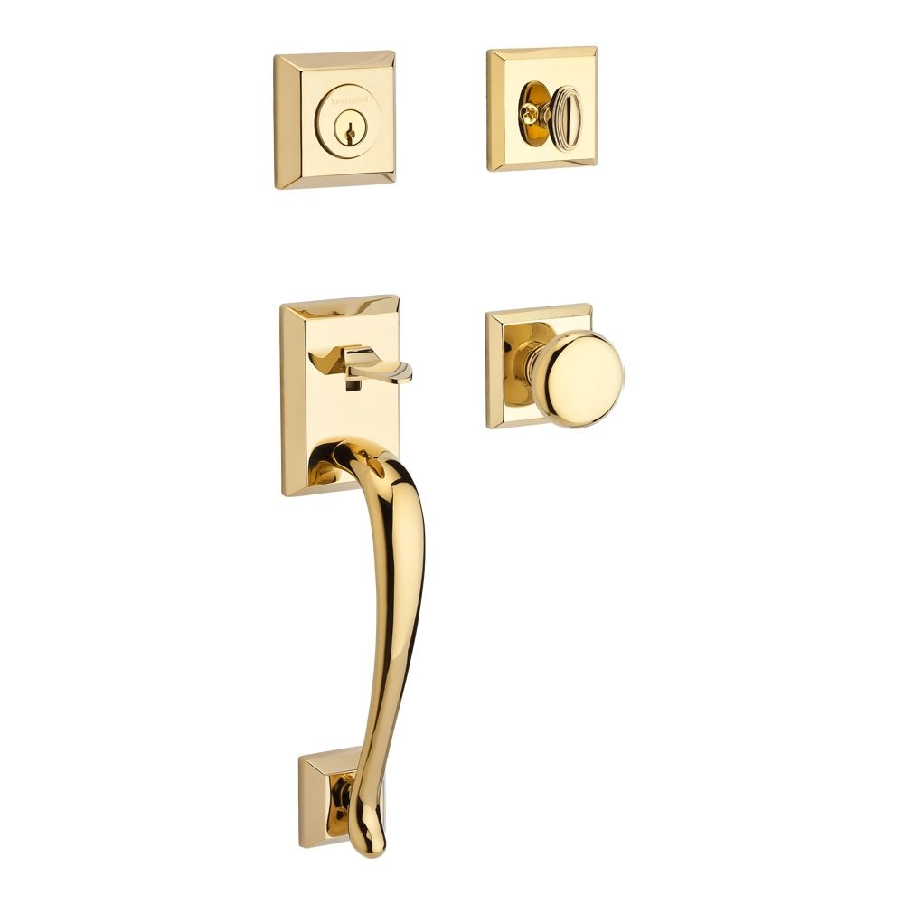 Baldwin Reserve Lifetime Brass Single Deadbolt Keyed Entry Door Handleset Knob SCNAPXROUTSR003