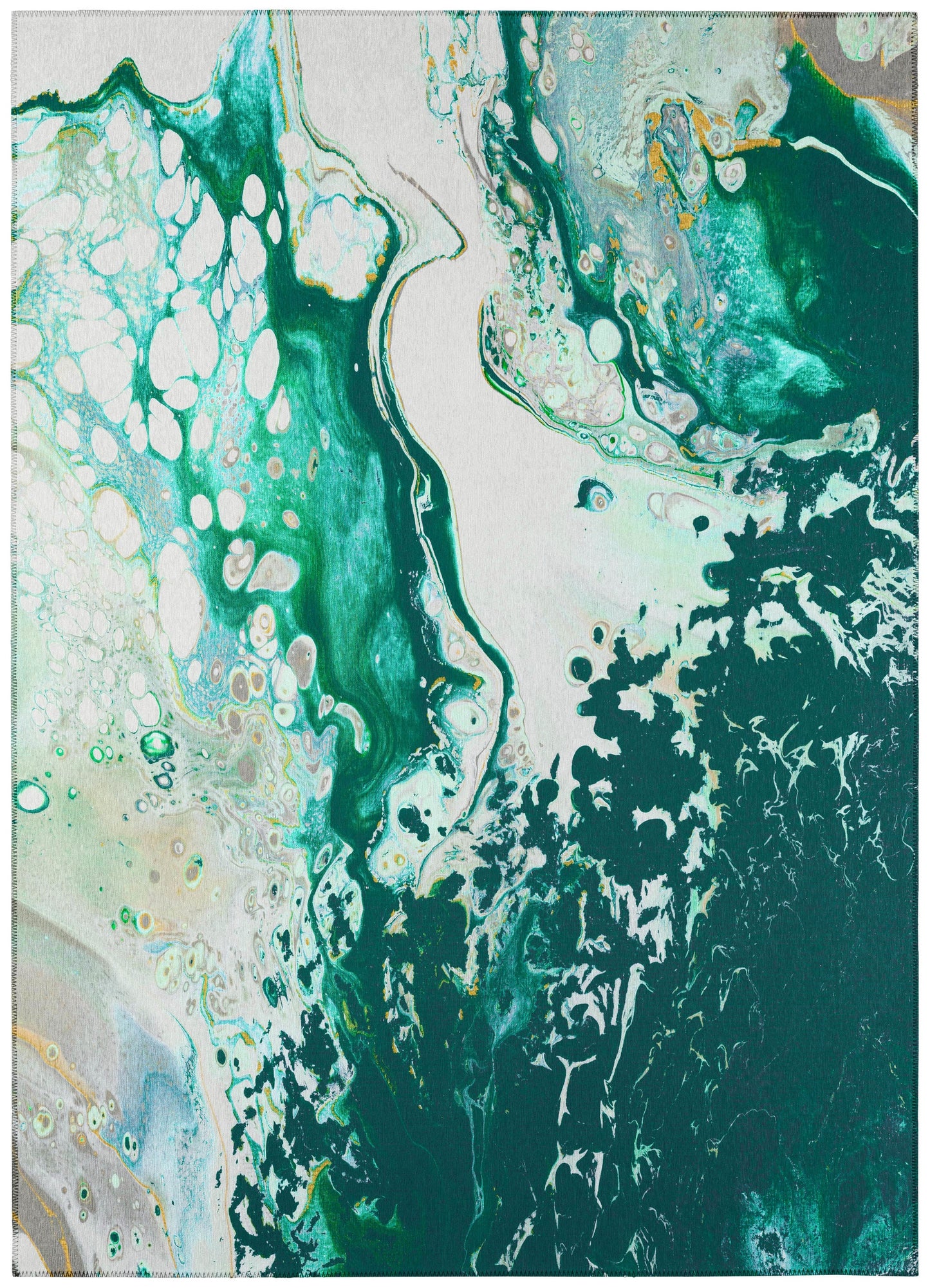 Addison Rugs Karina 9 x 12 (ft) Green Rectangular Indoor/Outdoor Abstract Bohemian/Eclectic Area rug