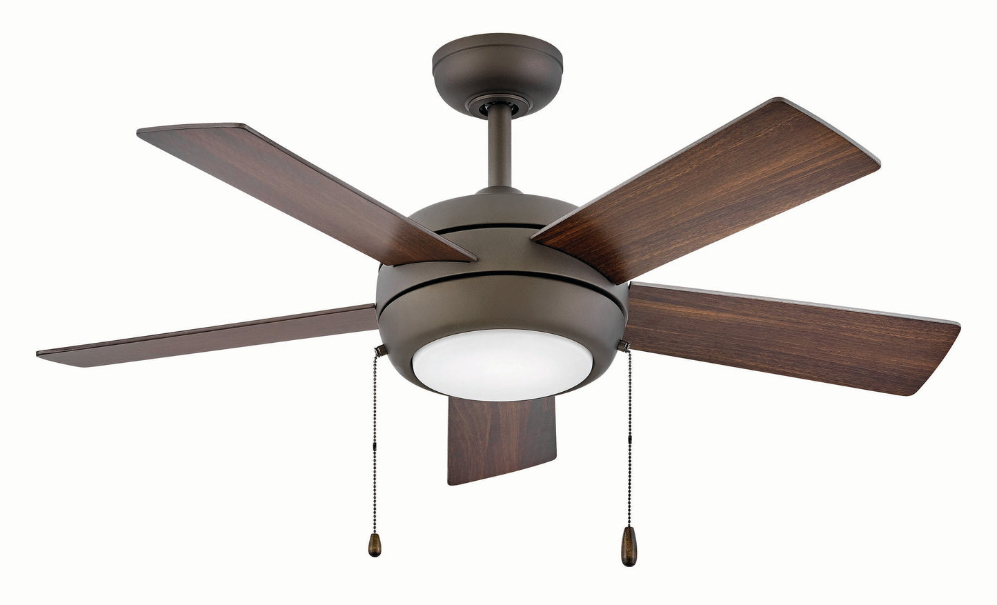 Hinkley Croft 42-in Metallic Matte Bronze with Walnut, Metallic Matte Bronze Blades Integrated LED Indoor Smart Ceiling Fan with Light (5-Blade) 904042FMM-LIA