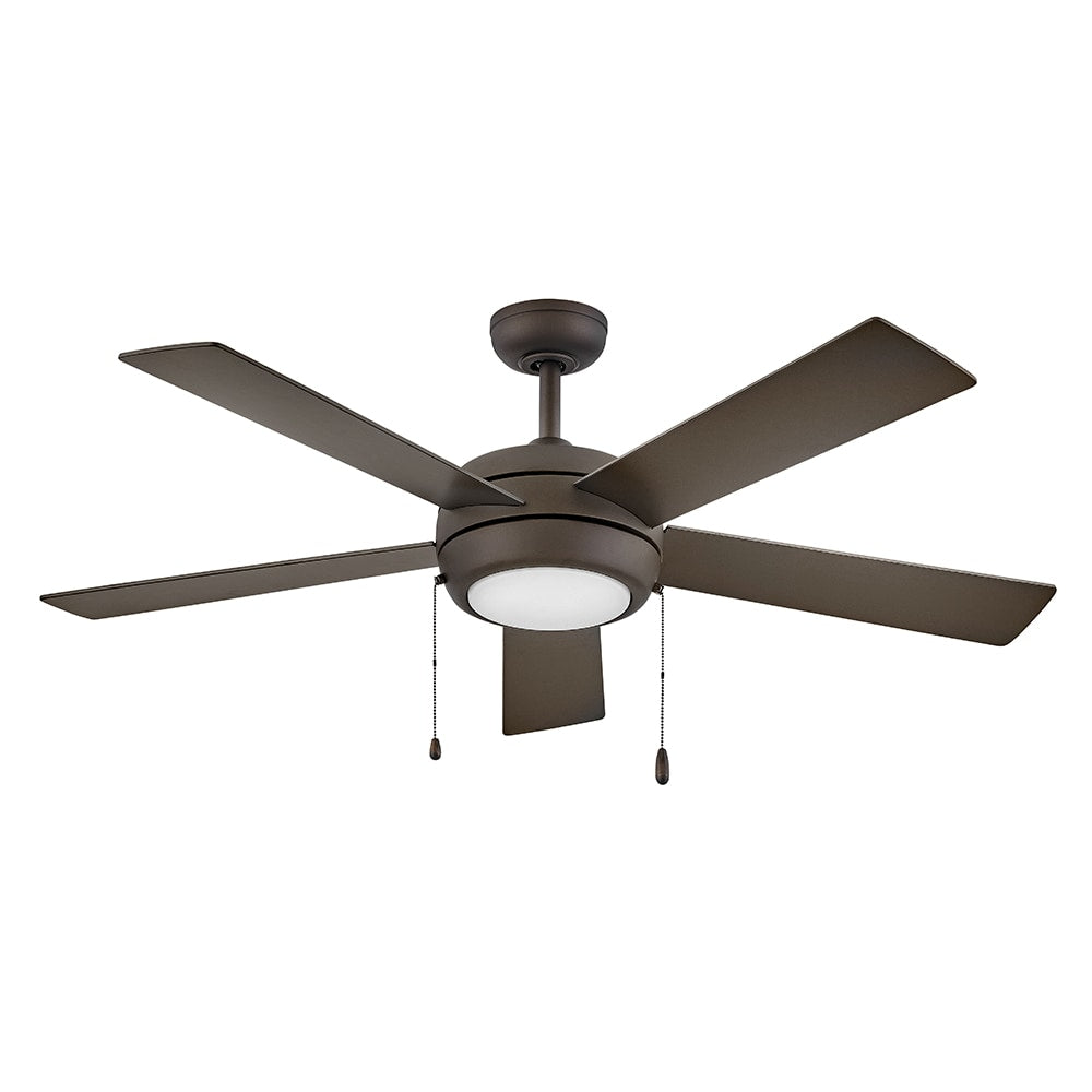 Hinkley Croft 52-in Integrated LED Smart Metallic Matte Bronze with Walnut, Metallic Matte Bronze Blades Ceiling Fan With Light ( 5 -Blade )