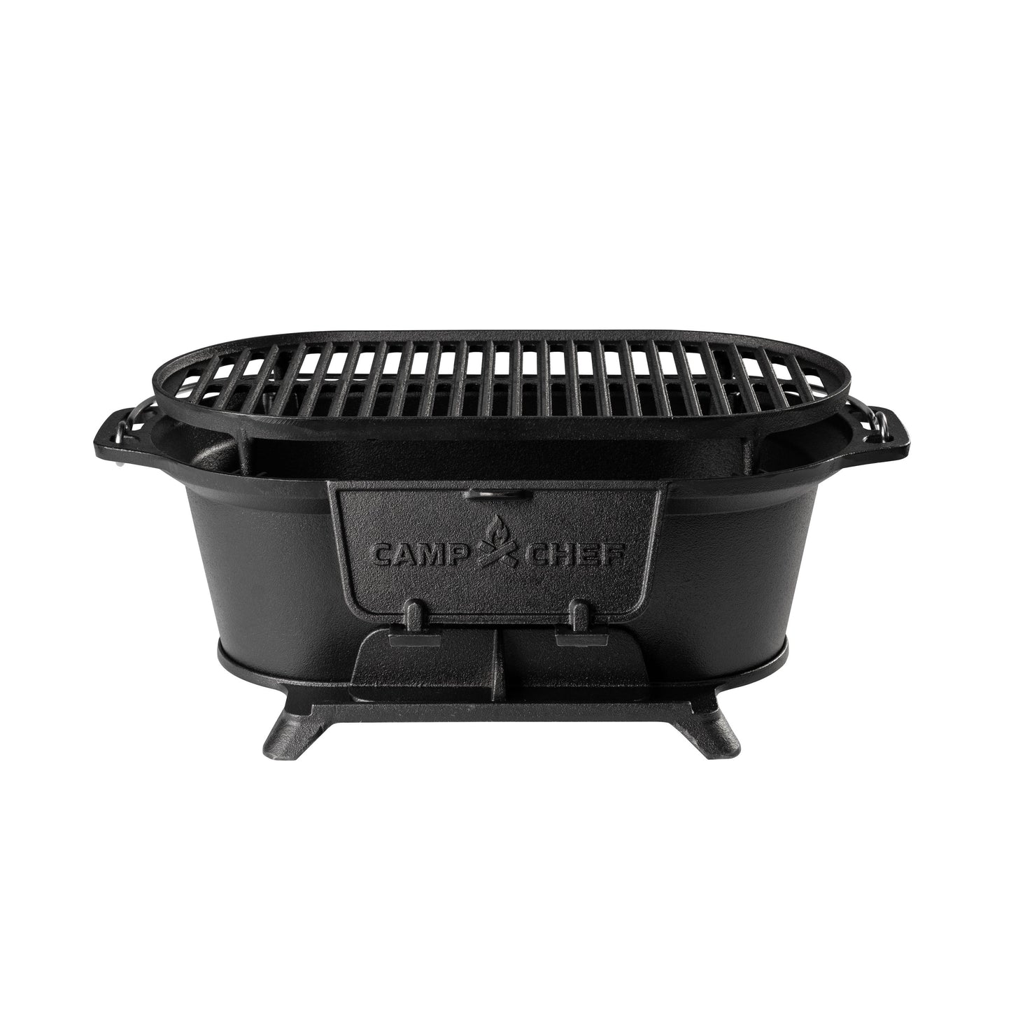 Camp Chef Cast Iron 135-Sq in Black Portable Charcoal Grill CIGR19