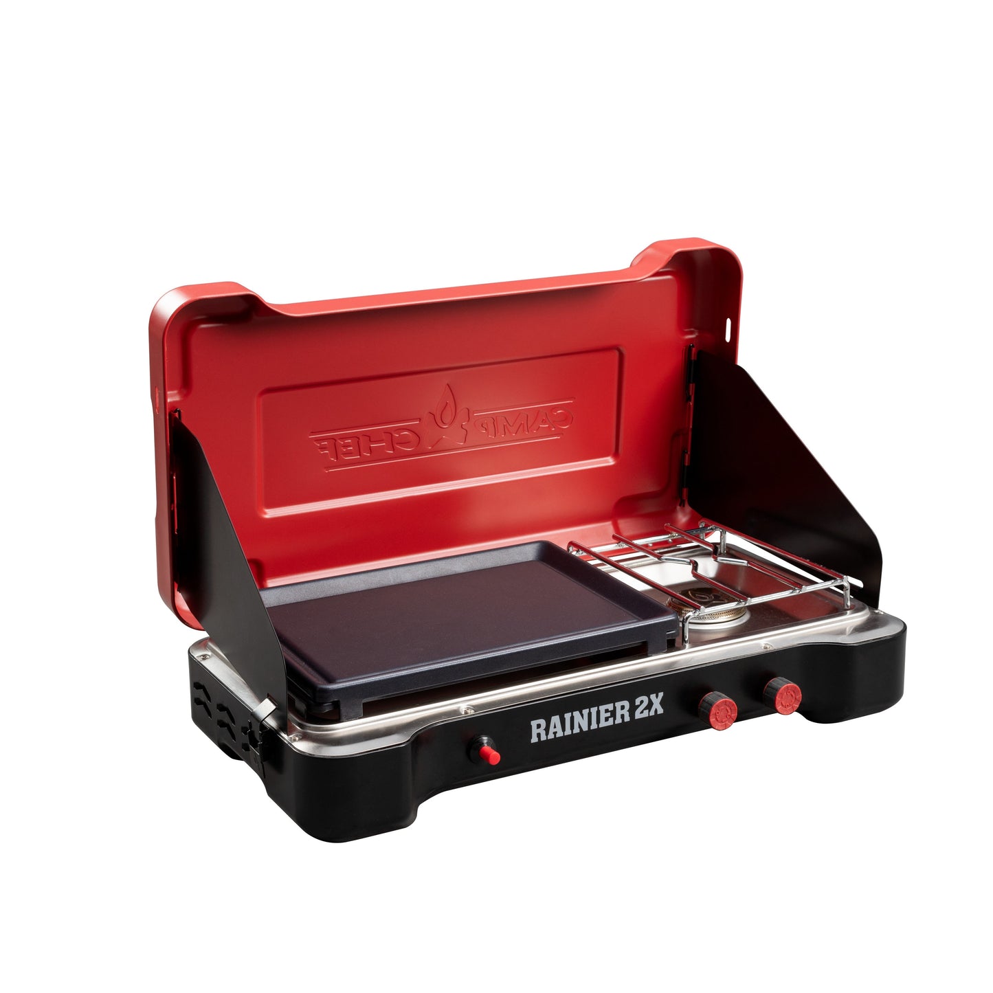 Camp Chef Mountain Series Rainier 2X 2-Burners Propane Piezo Steel Outdoor Burner MSGGX