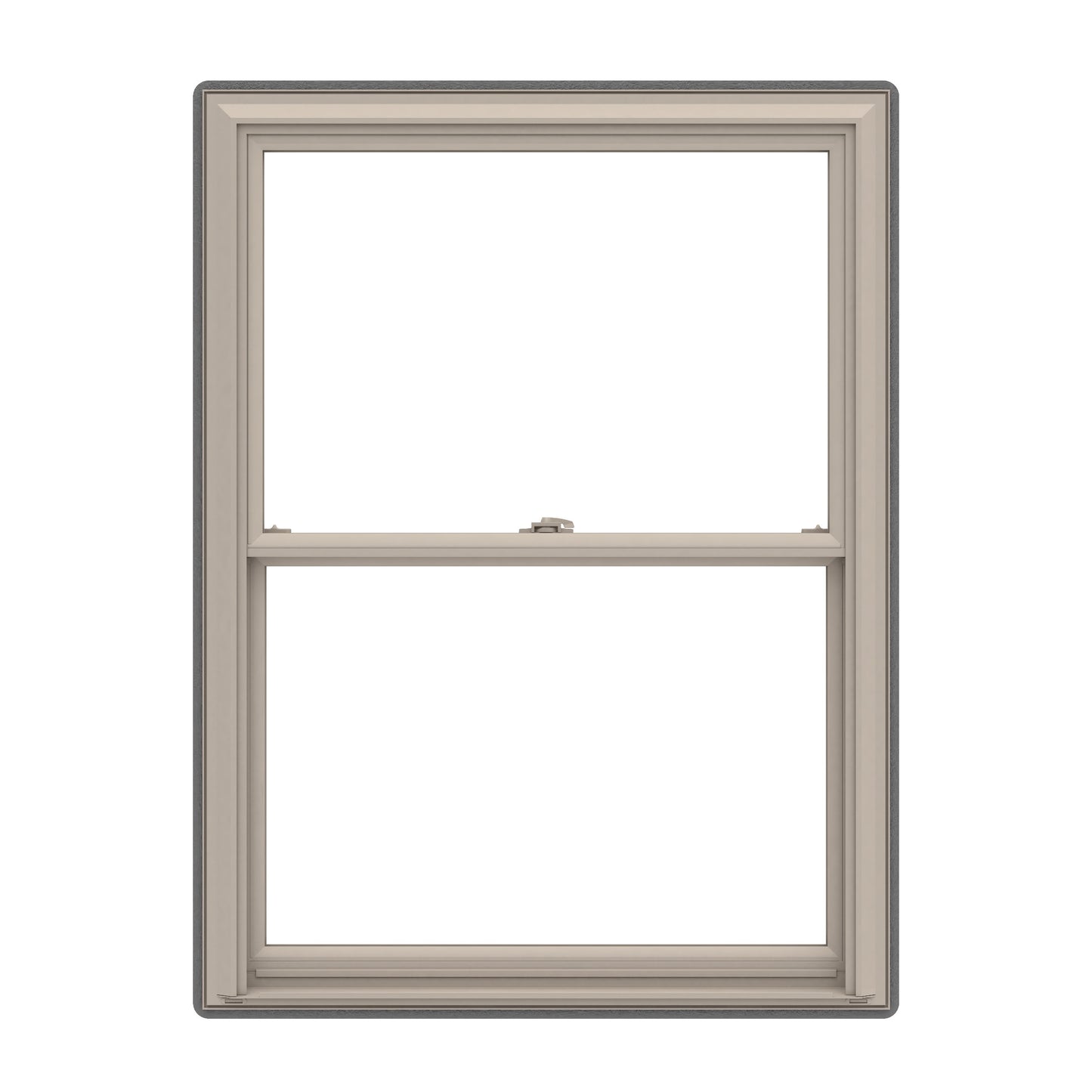 Pella 150 Series Fossil Fossil Vinyl Replacement Double Hung Window Low-E argon Double Pane Glass (Full Screen Included)