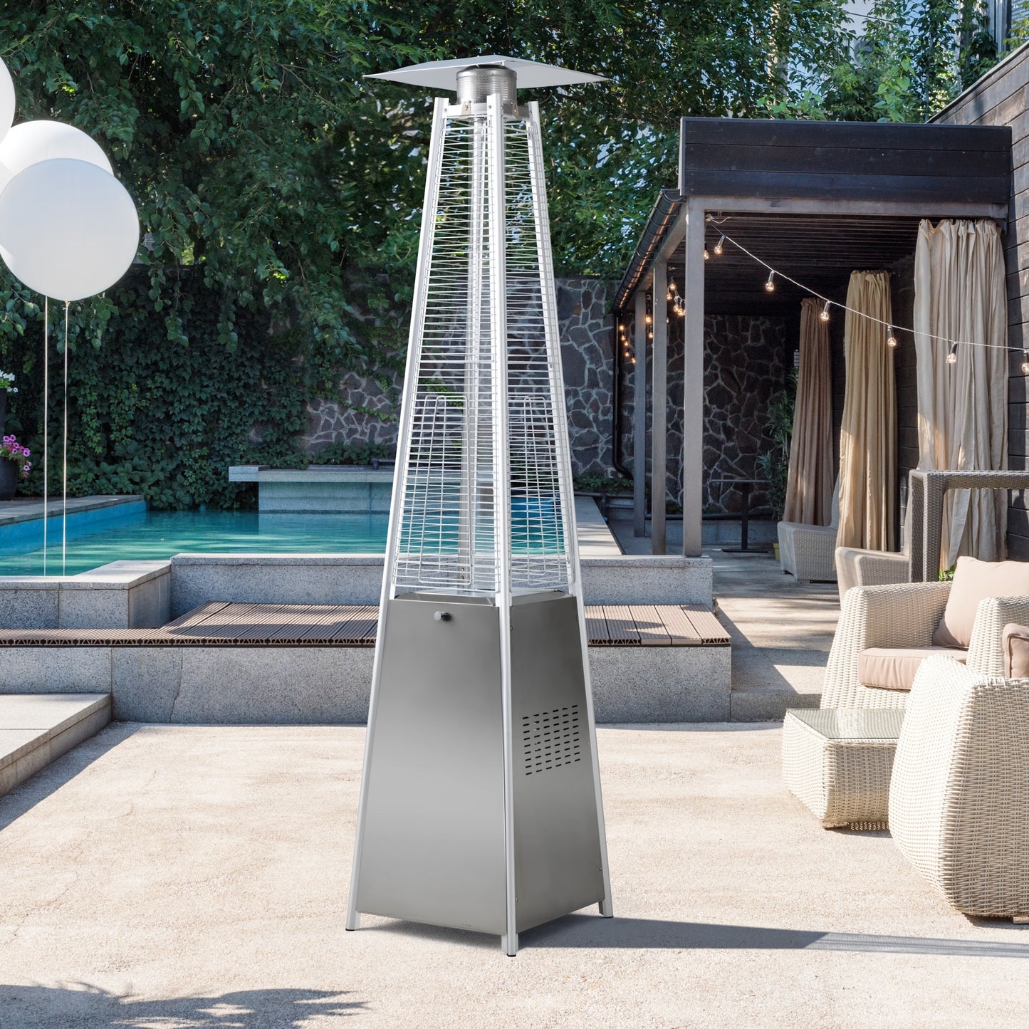 PamaPic 42000-BTU Outdoor Portable Propane Tank Top Propane Heater PH-TXBXG-WL1