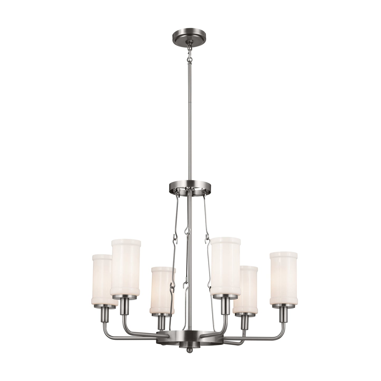Kichler Vetivene 6 -Light Pewter Farmhouse For Use in Bedrooms, Dining Rooms, Foyers, Kitchens, Living Rooms Chandelier 5265490