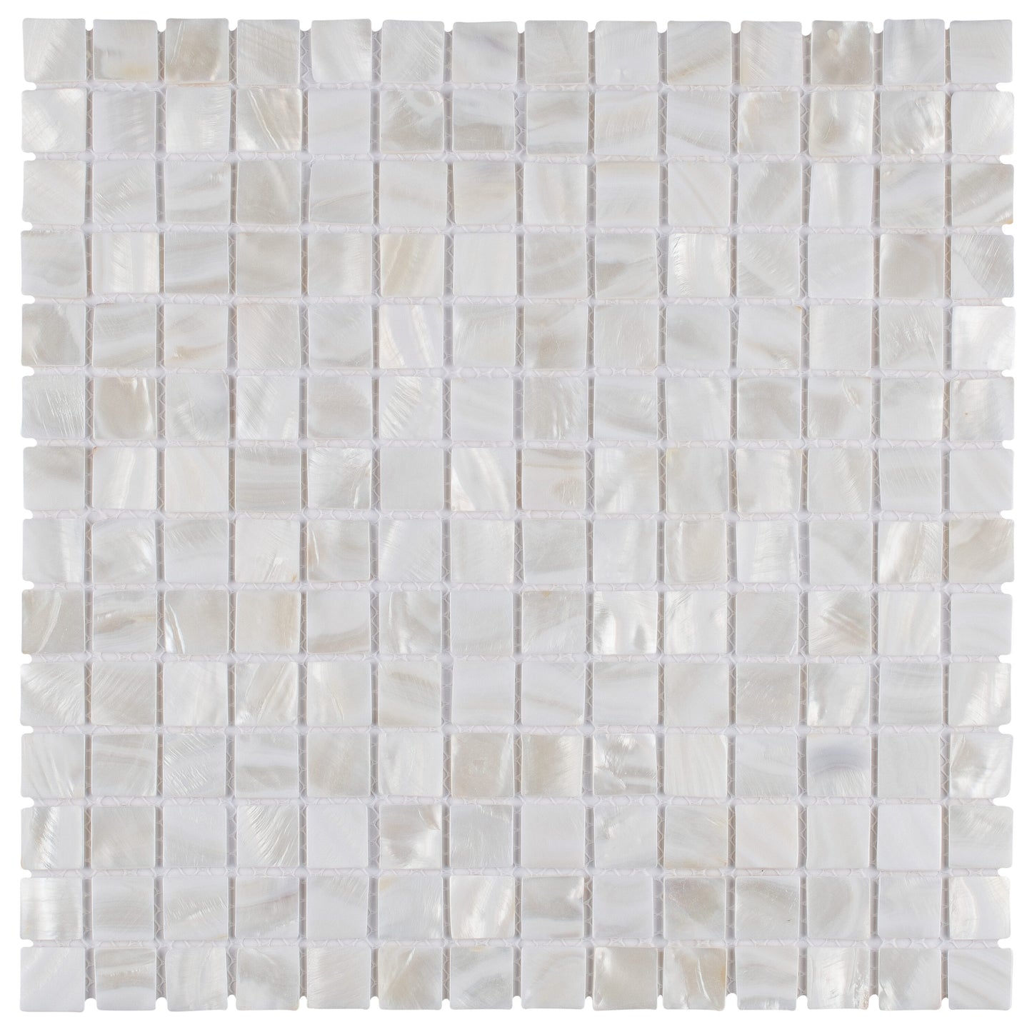 Affinity Tile Conchella Square White 12-in x 12-in Glossy Natural shell Mosaic Wall Tile ( 10.2-sq ft Carton )