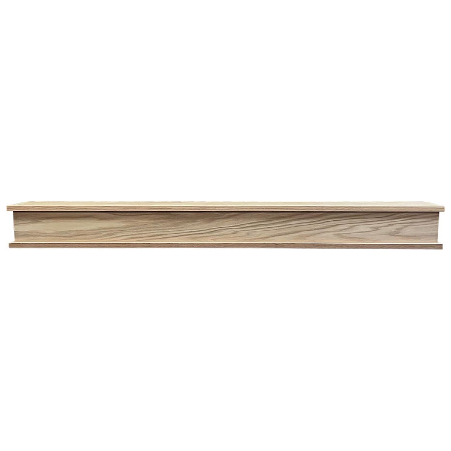 Mantels Direct 72-in W x 6-in H x 6-in D Unfinished Oak Hollow Traditional Fireplace Mantel CHANDLER-72X6-RO-UN