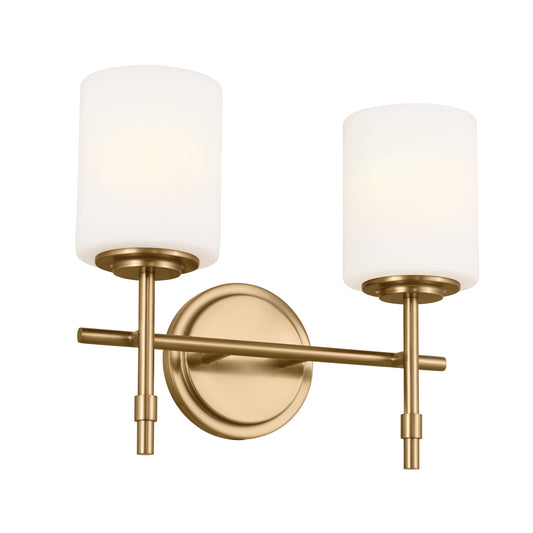 Kichler Ali 14-in 2 -Light Brushed Gold Traditional Vanity light 5269668