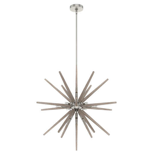 Hunter Jupiter Star 18 -Light Brushed Nickel Mid-century Sputnik Large Hanging Kitchen island light 5281655