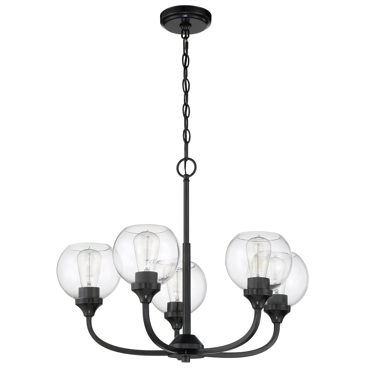 Craftmade Glenda 5 -Light Matte Black Traditional For Use in Bedrooms, Dining Rooms, Foyers, Living Rooms Chandelier 4827002