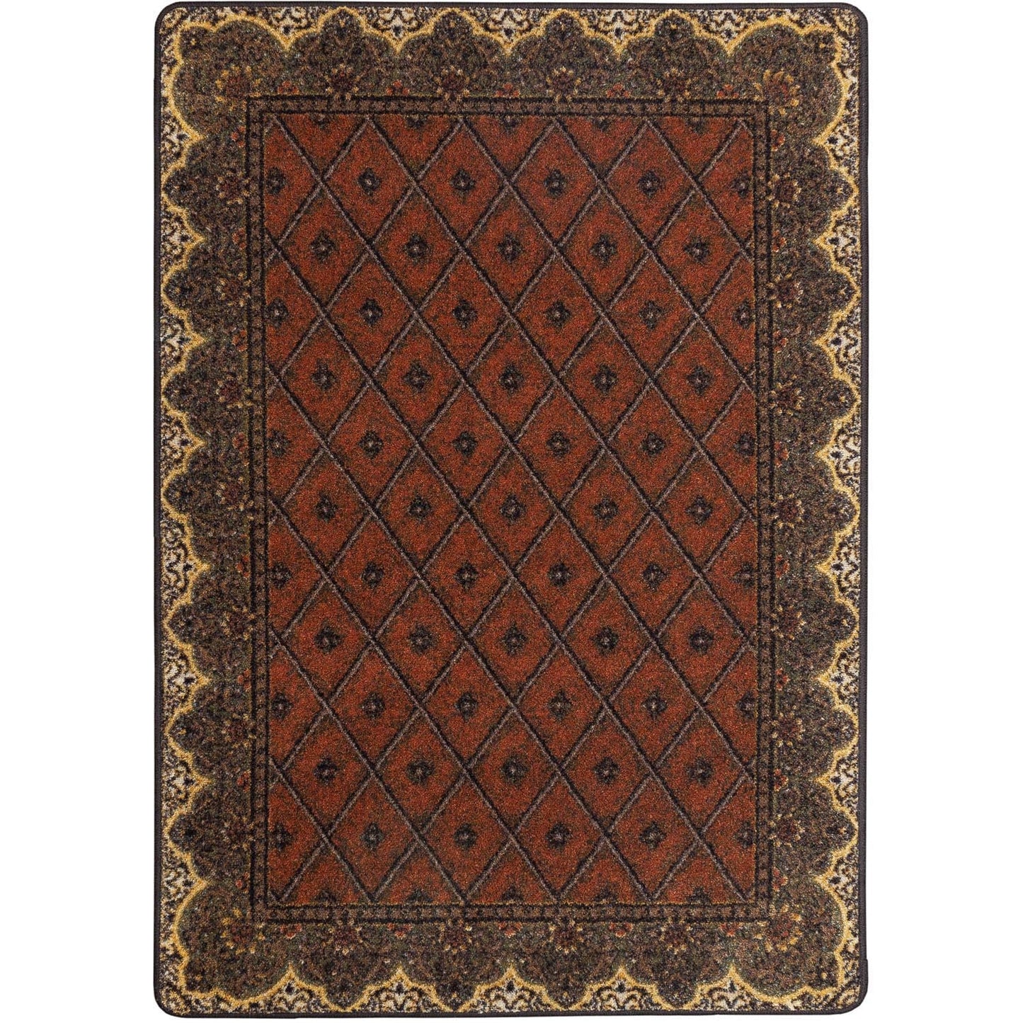American Dakota 5 x 8 (ft) Tufted Chestnut Rectangular Indoor Lodge Area rug